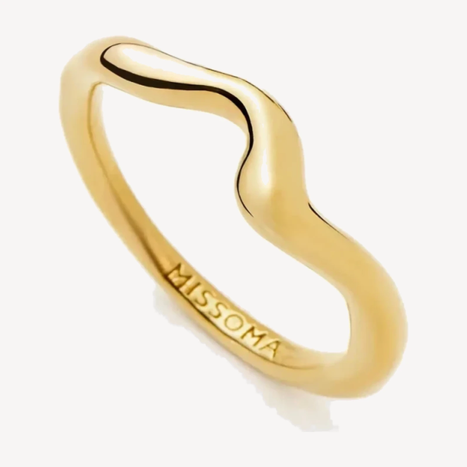 Molten Wave Stacking Ring | 18ct Gold Vermeil