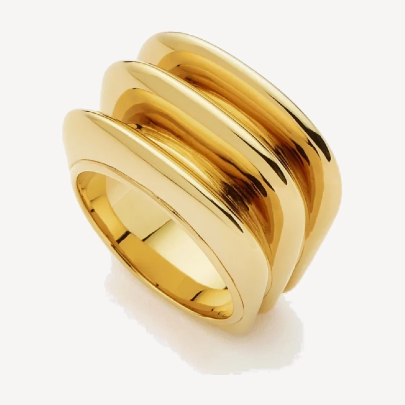 Hera Dome Triple Ridge Ring