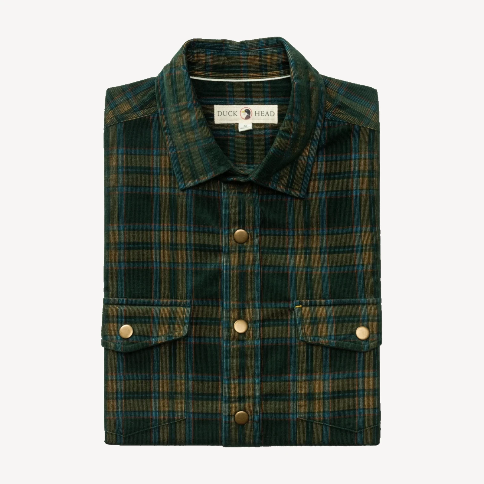 Corduroy Snap Shirt - Timberly Plaid - Pine Grove