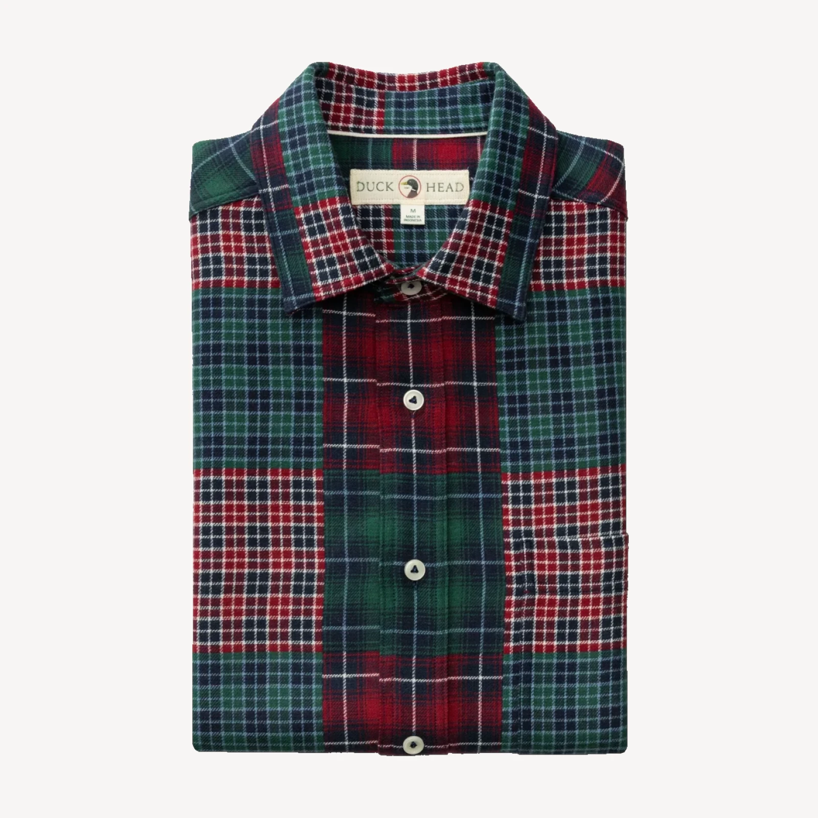 Cotton Flannel Sport Shirt - Pierre Patchwork - Multi