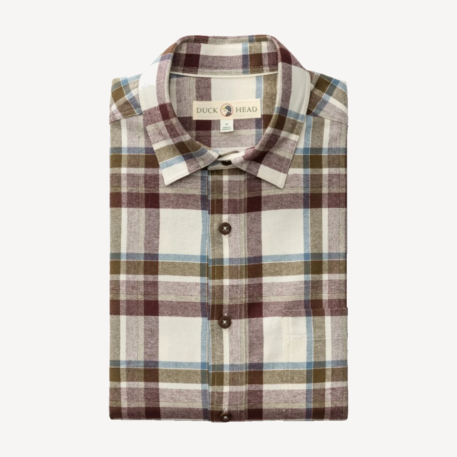 Cotton Flannel Sport Shirt - Roane Plaid - Huckleberry
