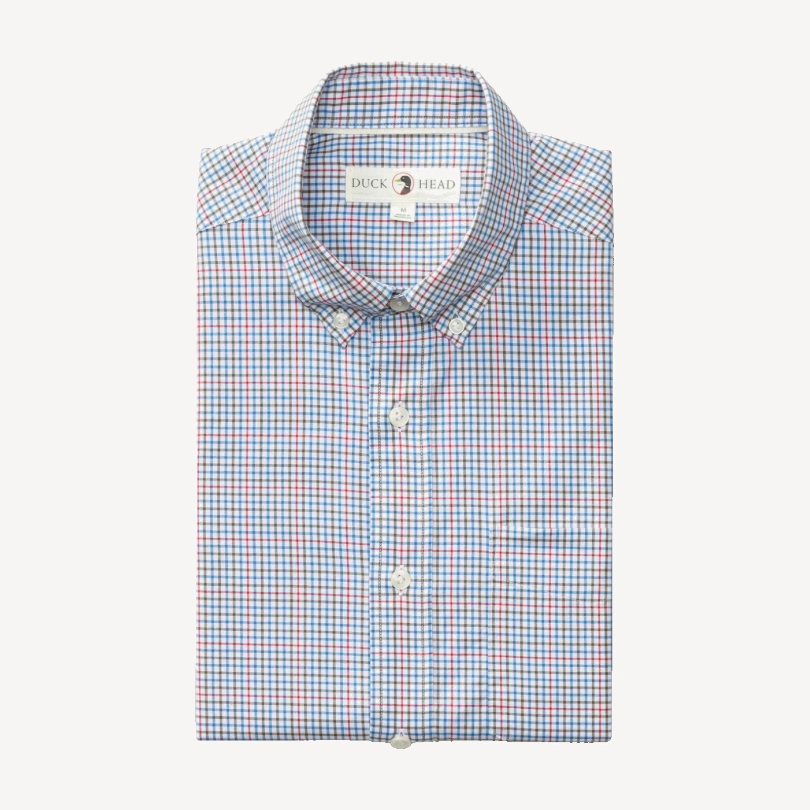 Cotton Twill Sport Shirt - Goodwin Plaid - Deep Water