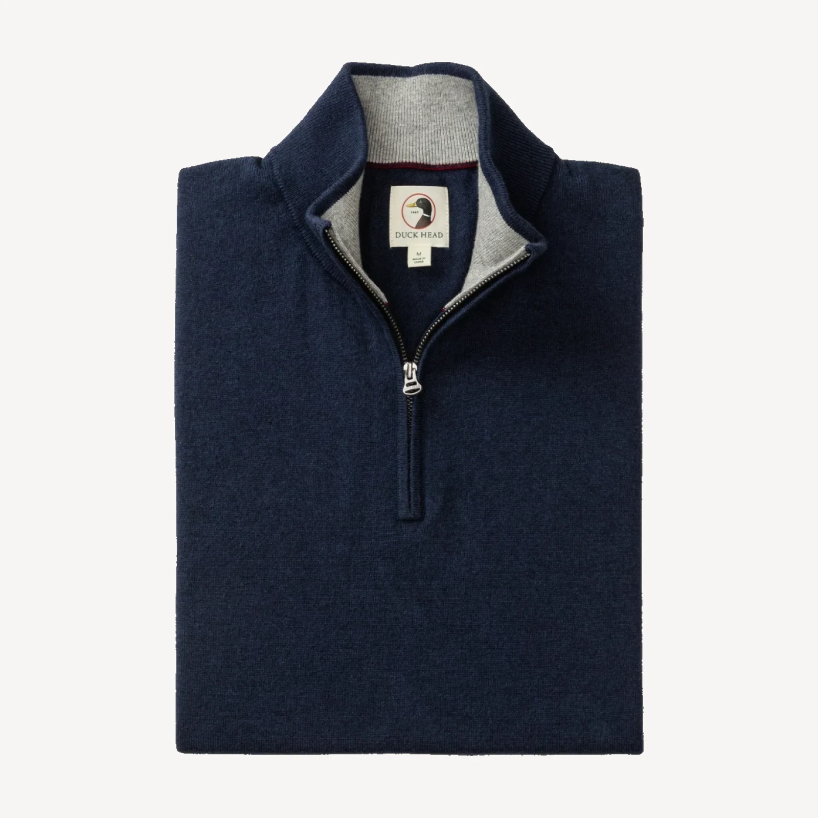 Ridley Cotton Cashmere 1/4 Zip Sweater - Maritime Blue