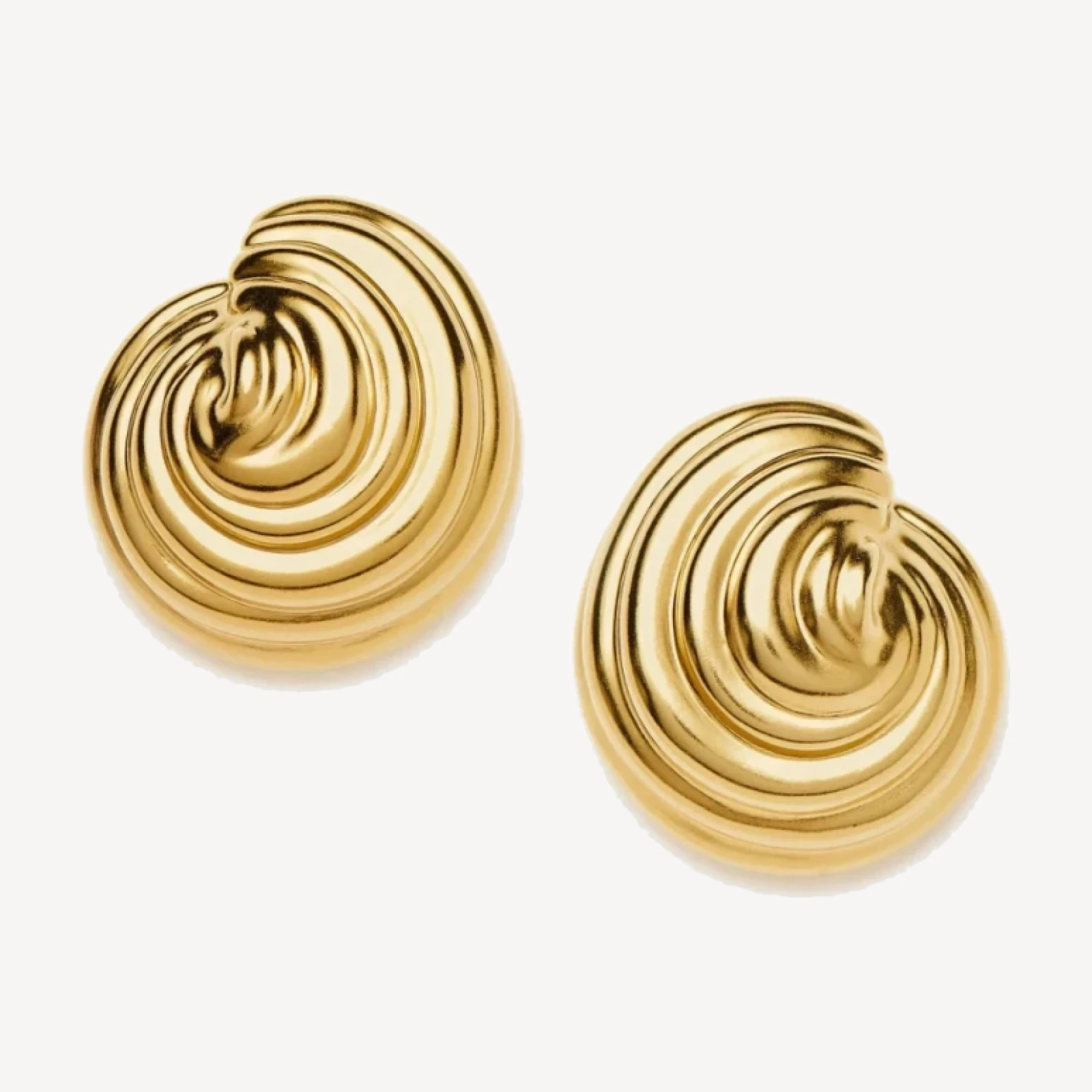 Spiral Dome Oversized Stud Earrings | 18ct Gold Plated