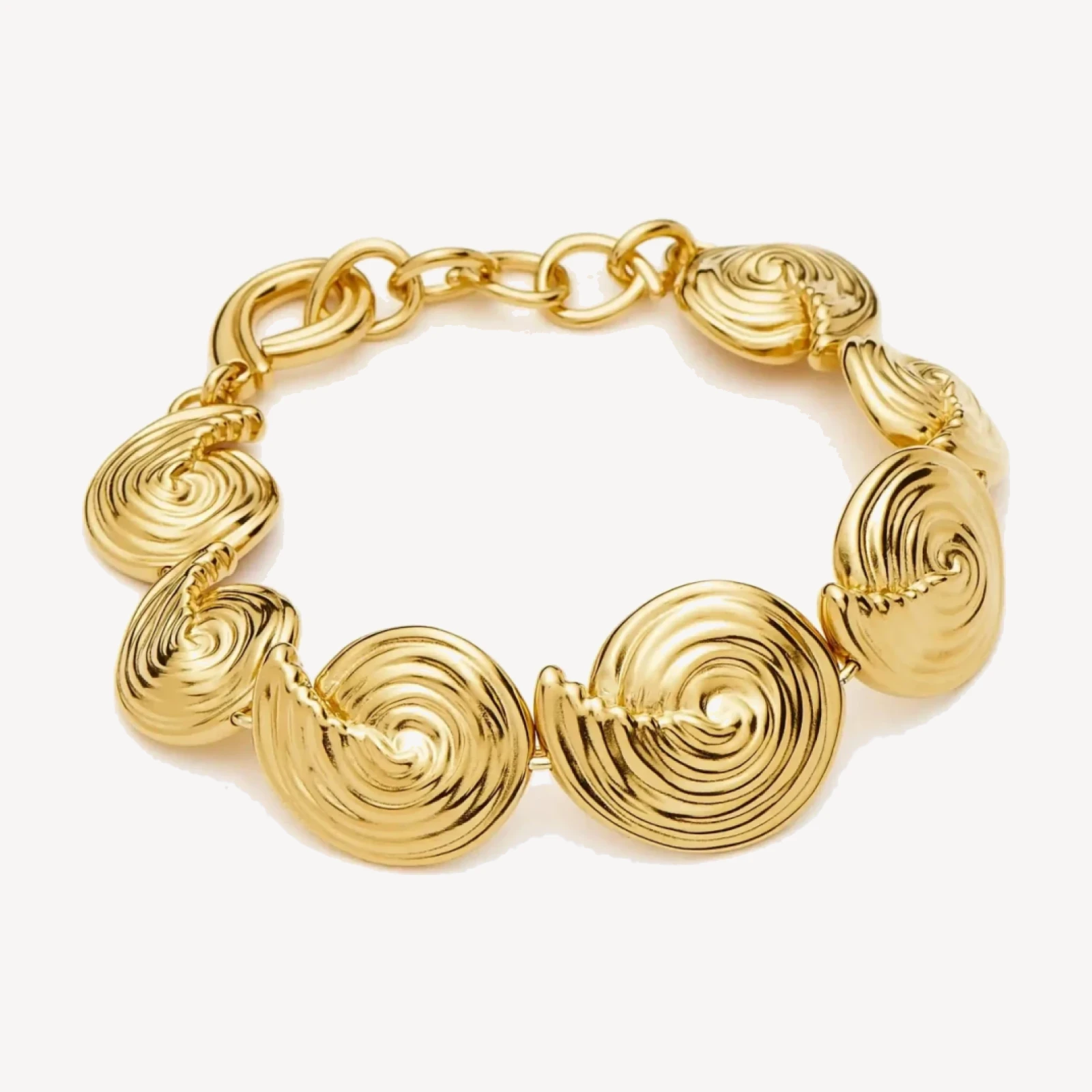 Spiral Statement Chain Bracelet | 18ct Gold Plated