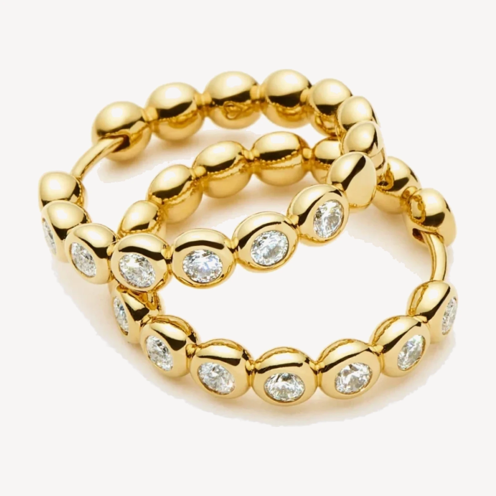 Tennis Classic Hoop Earrings | 18ct Gold Plated/Cubic Zirconia