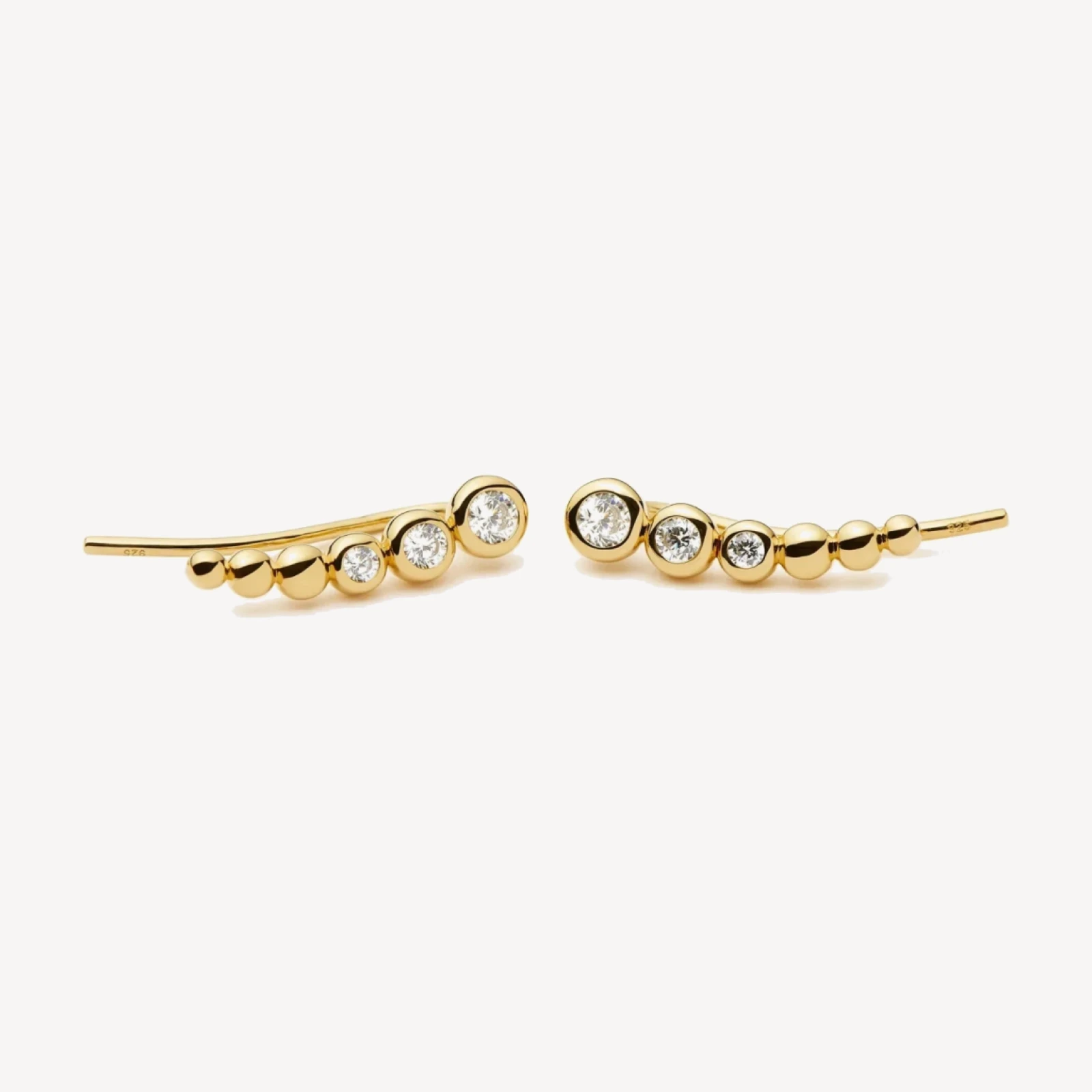 Tennis Climber Earrings | 18ct Gold Plated/Cubic Zirconia
