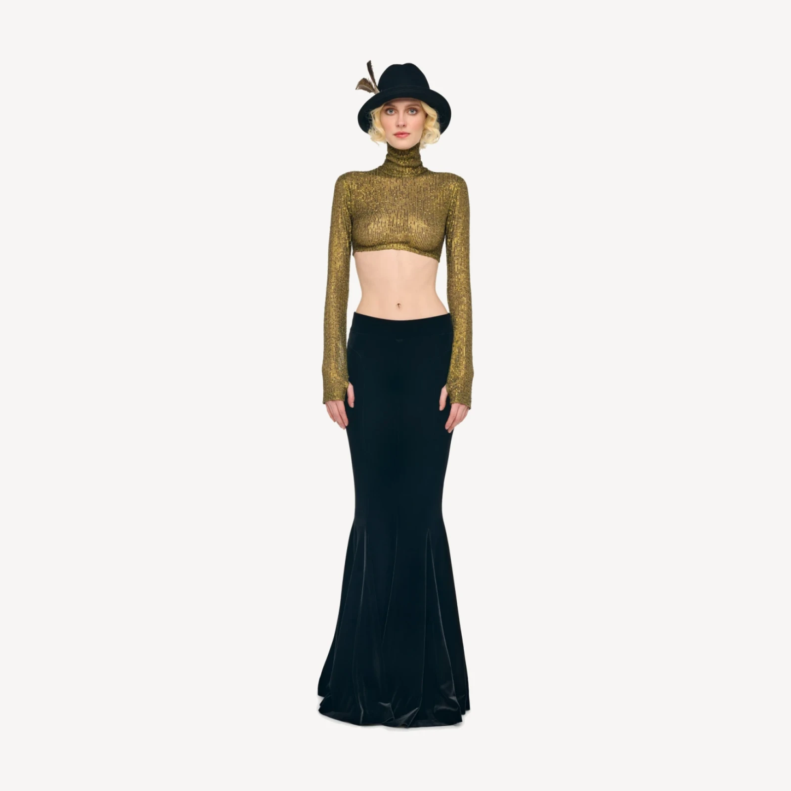 LONG SLEEVE TURTLE CROPPED TOP