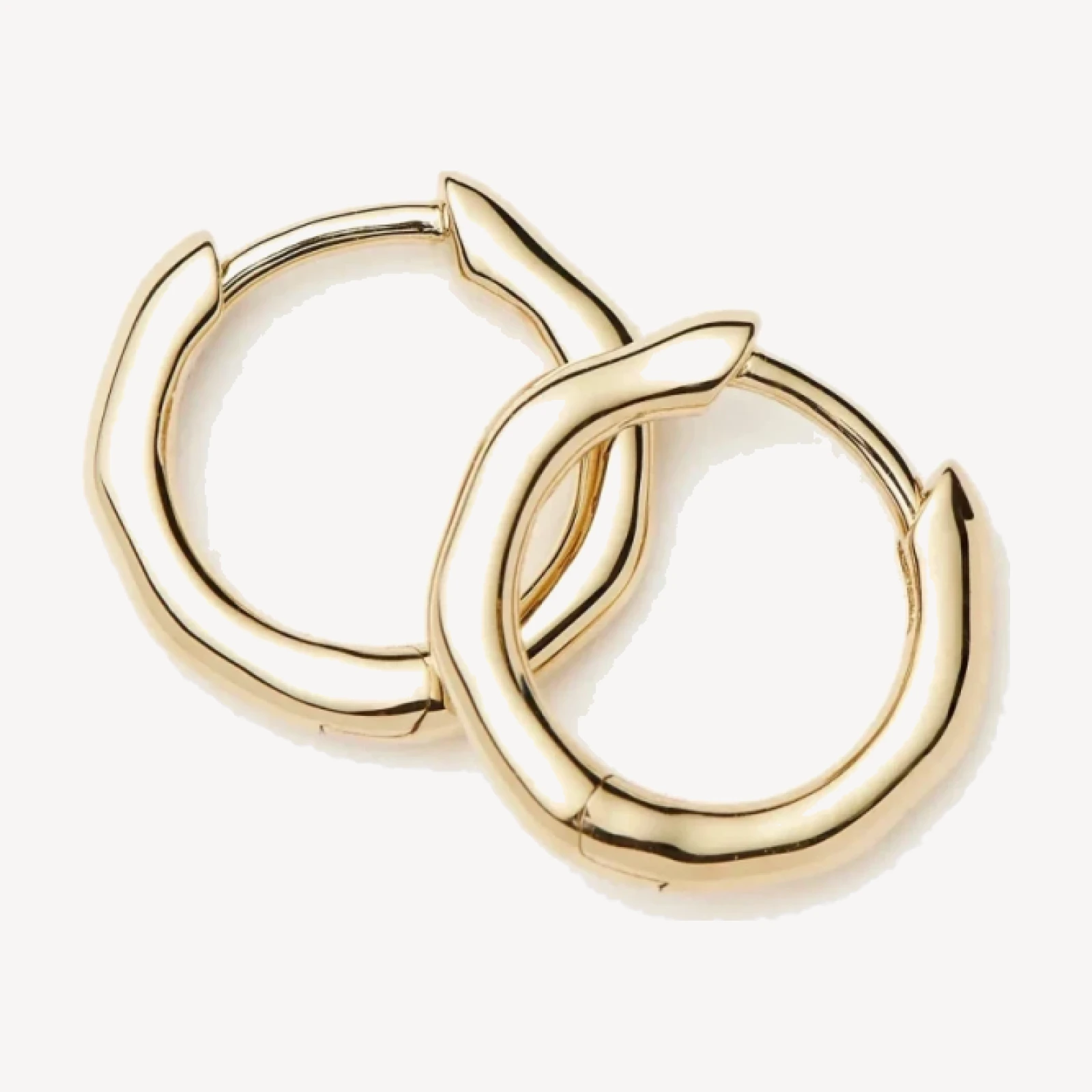 Solid Gold Huggies | 9ct Solid Yellow Gold