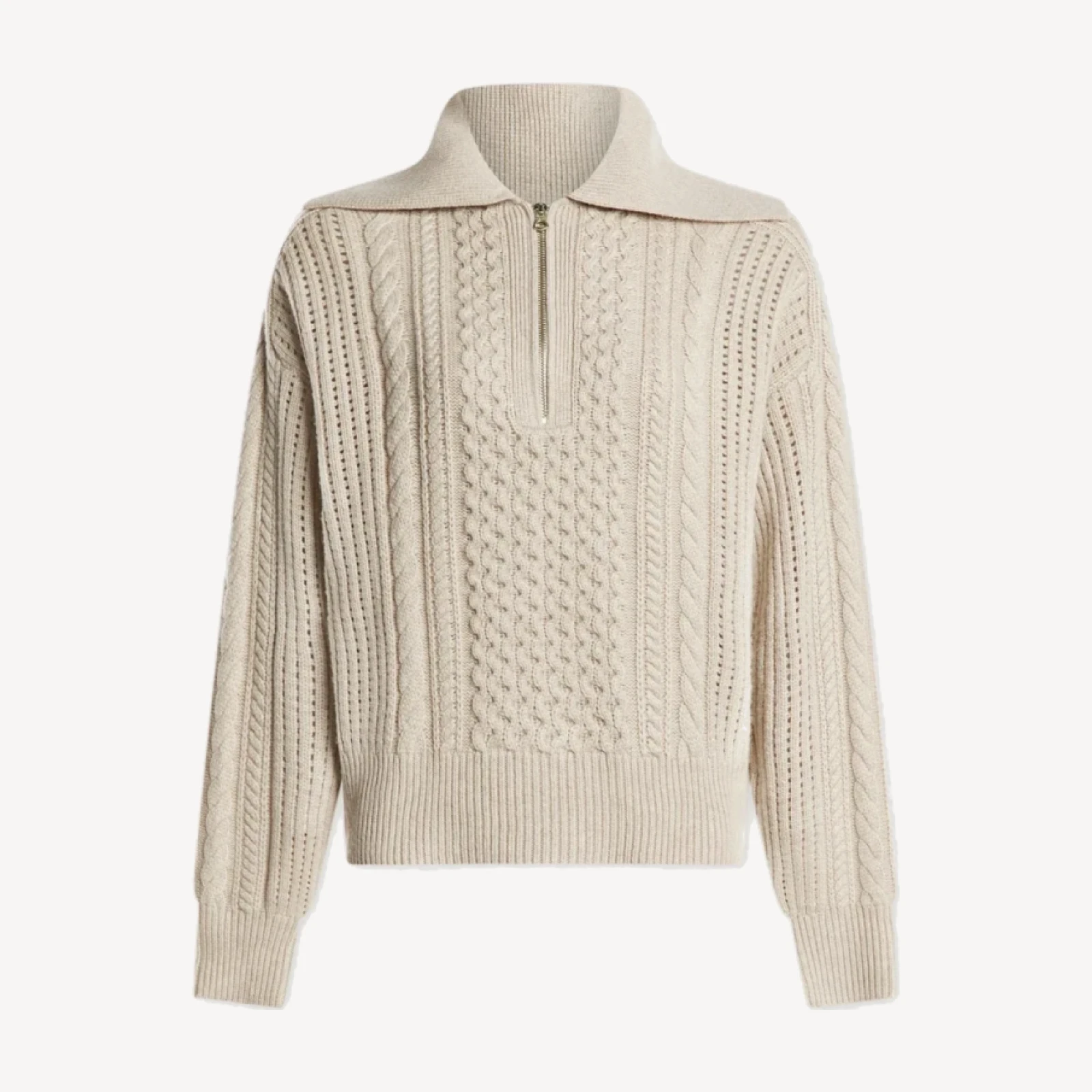 Camello Relaxed Cable Half Zip