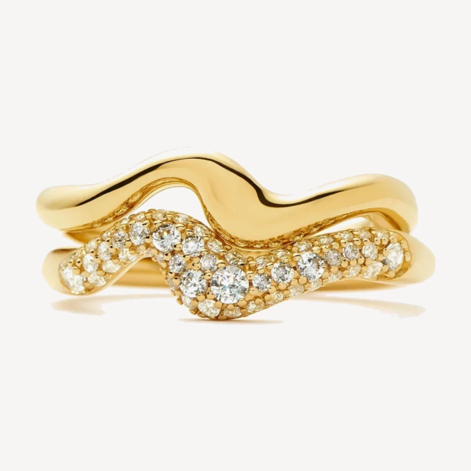 The Day-to-Night Ring Set | 18ct Gold Vermeil/Cubic Zirconia