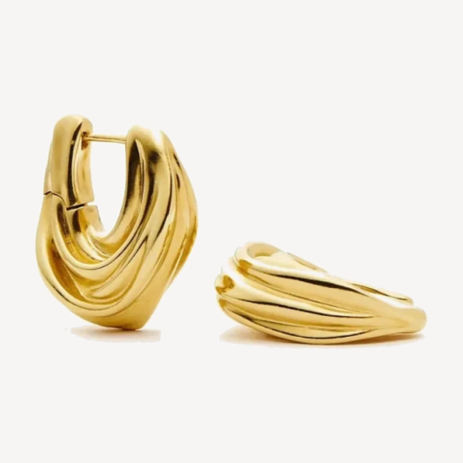 MARKGONG Draped Hoop Earrings | 18ct Gold Plated