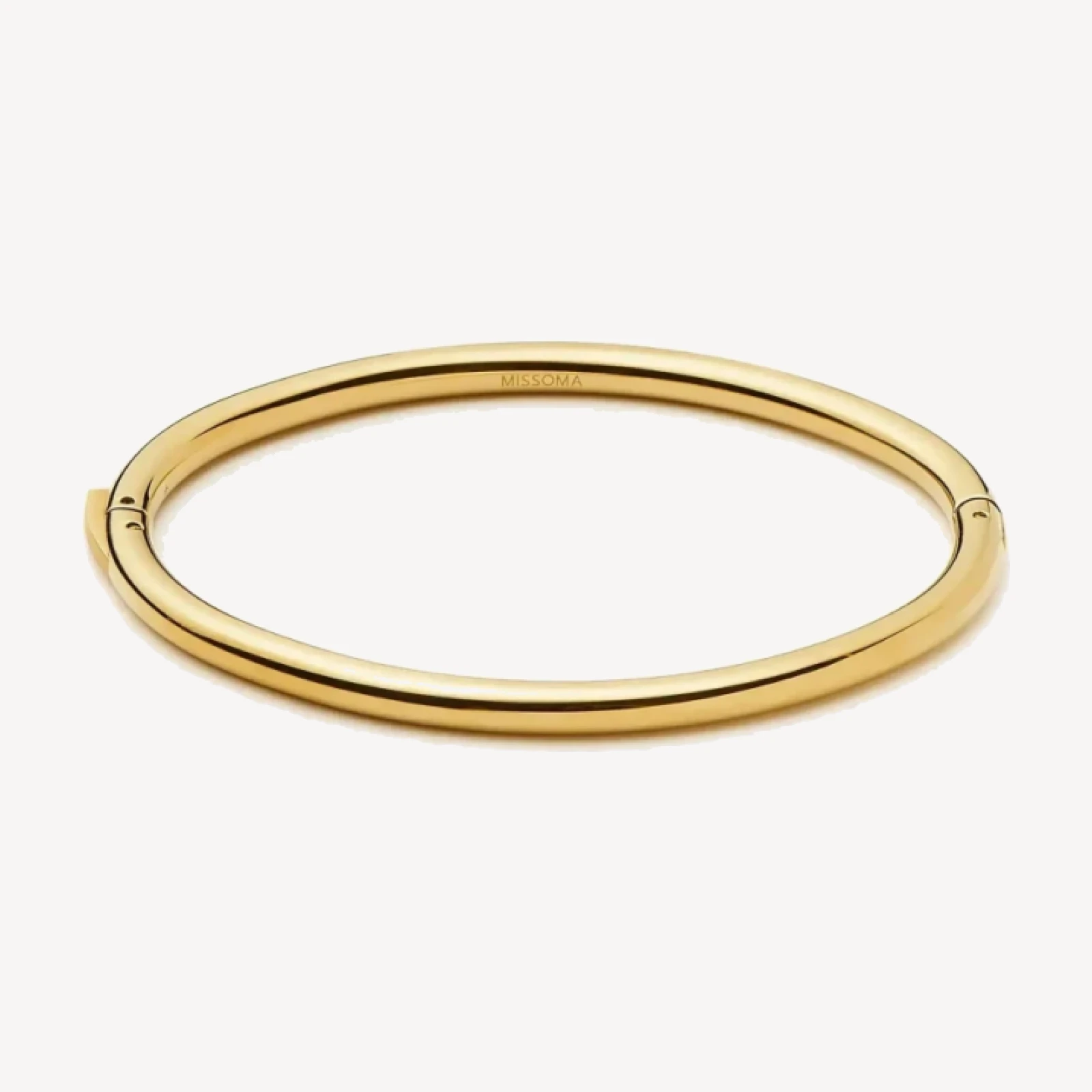 Classic Round Hinged Bangle | 18ct Gold Plated