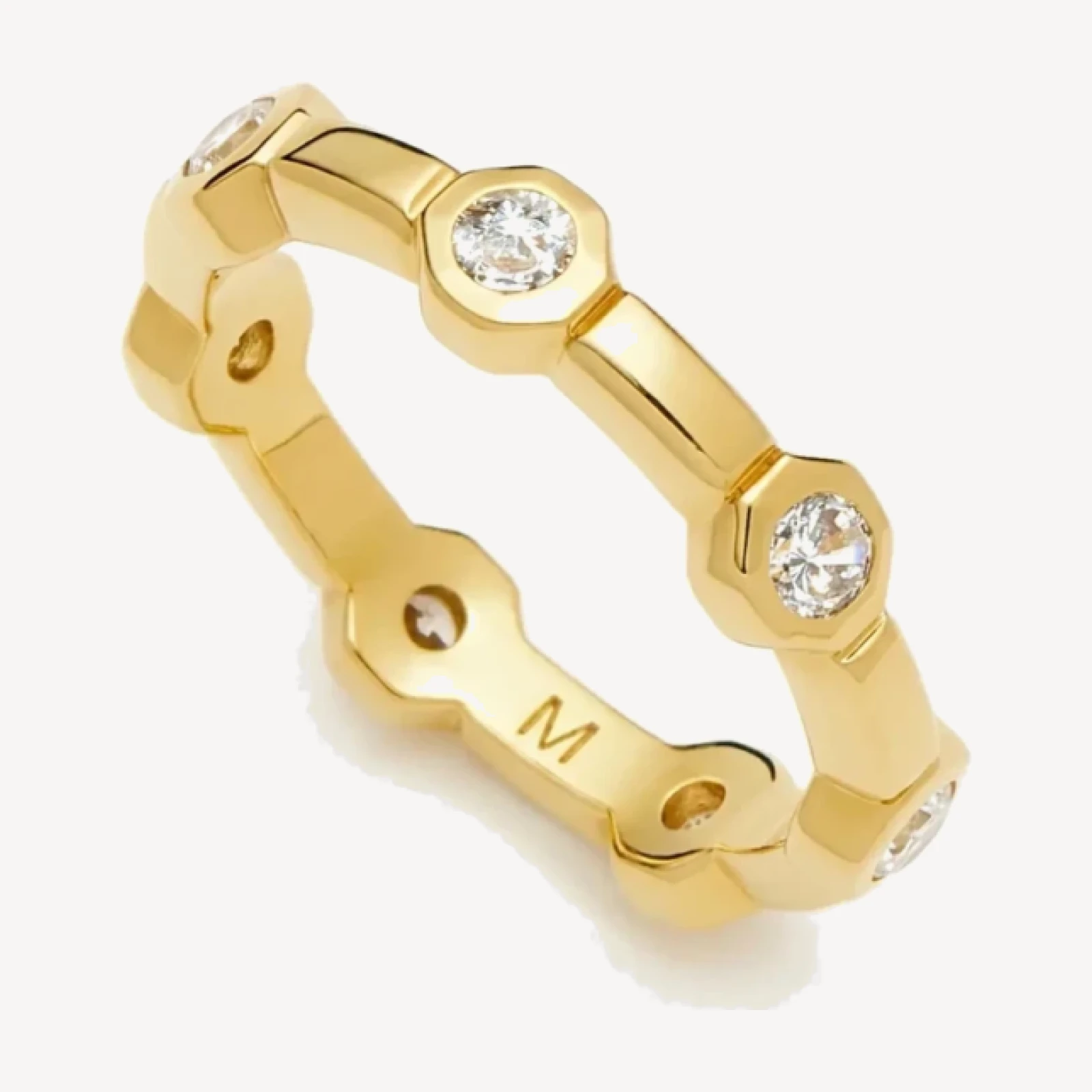 Lucy Williams Stackable Tennis Ring | 18ct Gold Plated