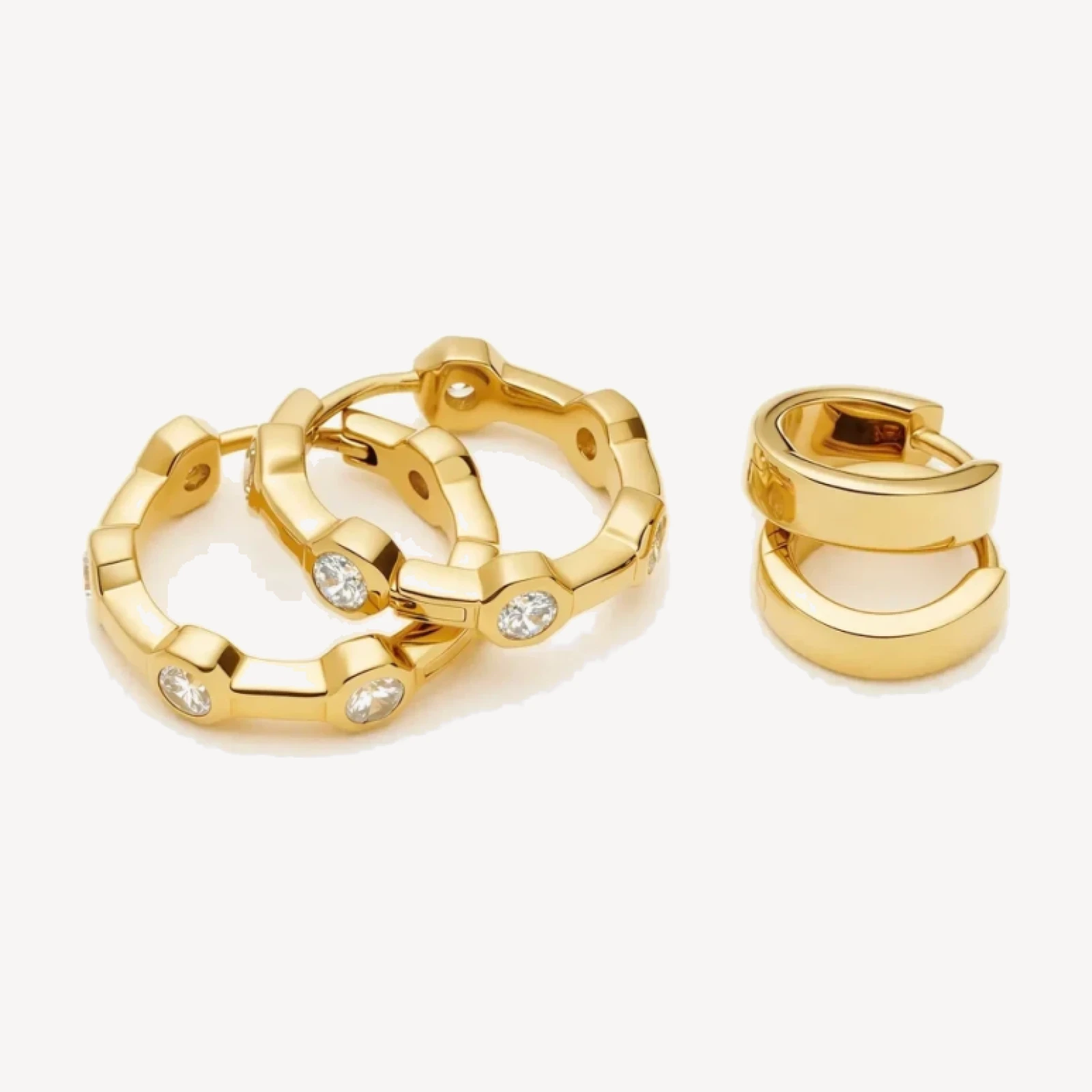The Tennis Hoop Set | 18ct Gold Plated/Cubic Zirconia