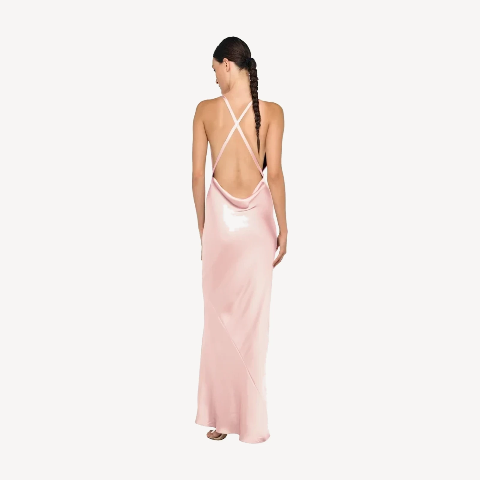 CROSS BACK BIAS GOWN
