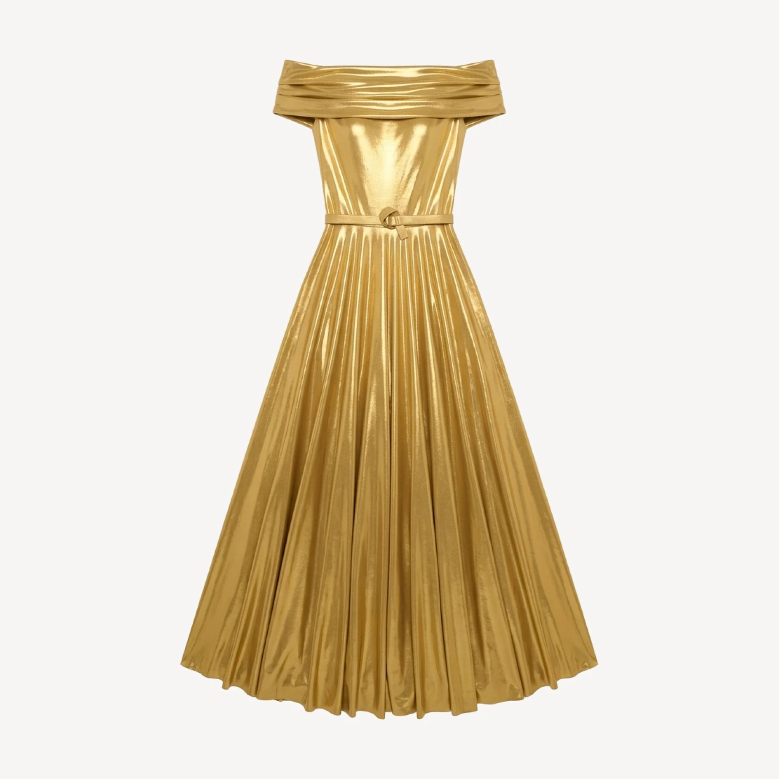 COWL NECK FLARED GOWN