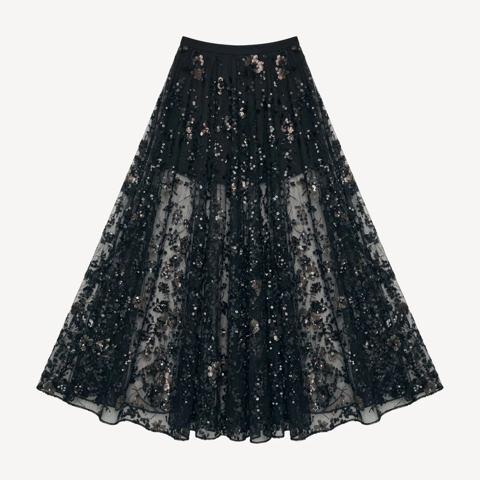 FLARED SKIRT TO FLOOR