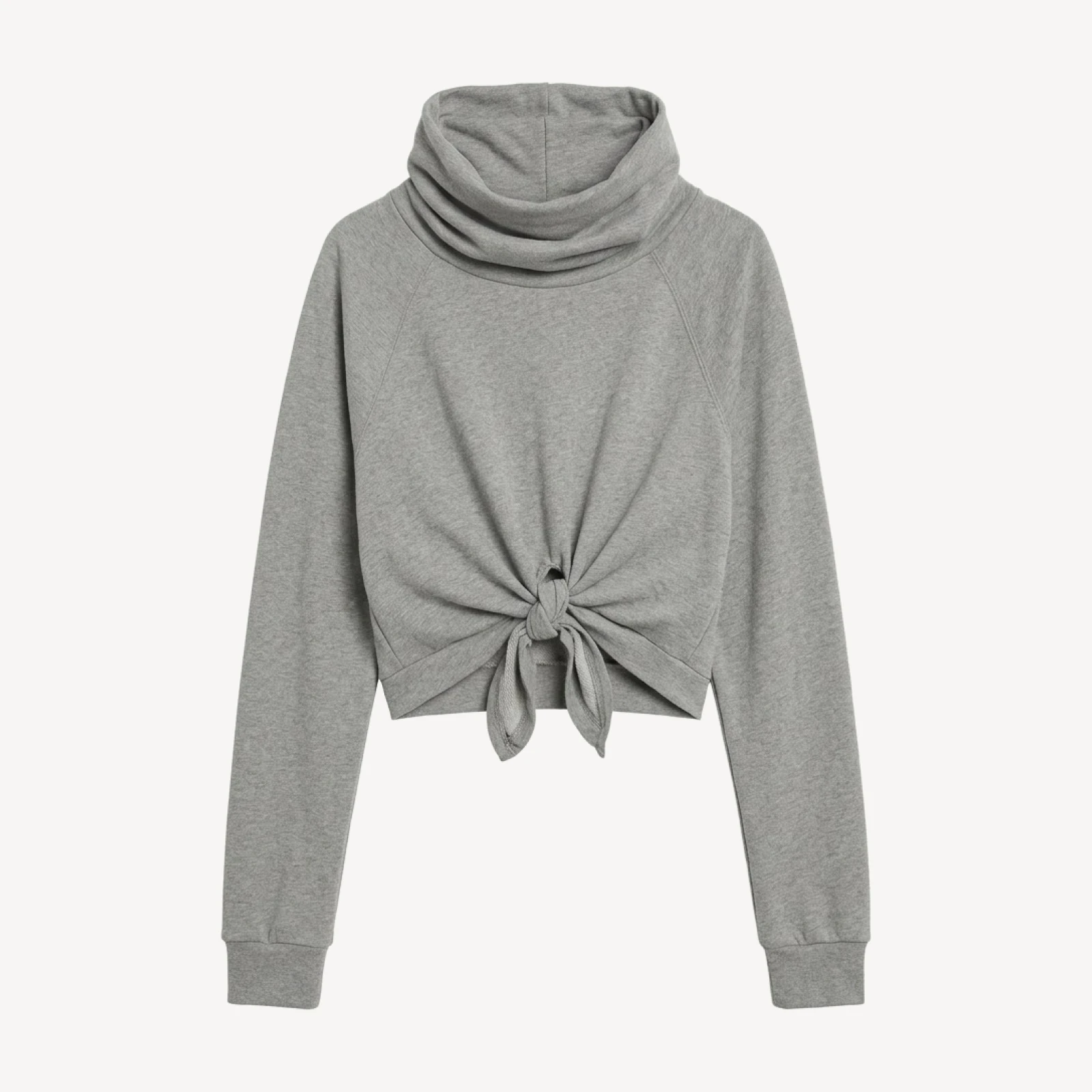 TIE FRONT TURTLE SWEATSHIRT