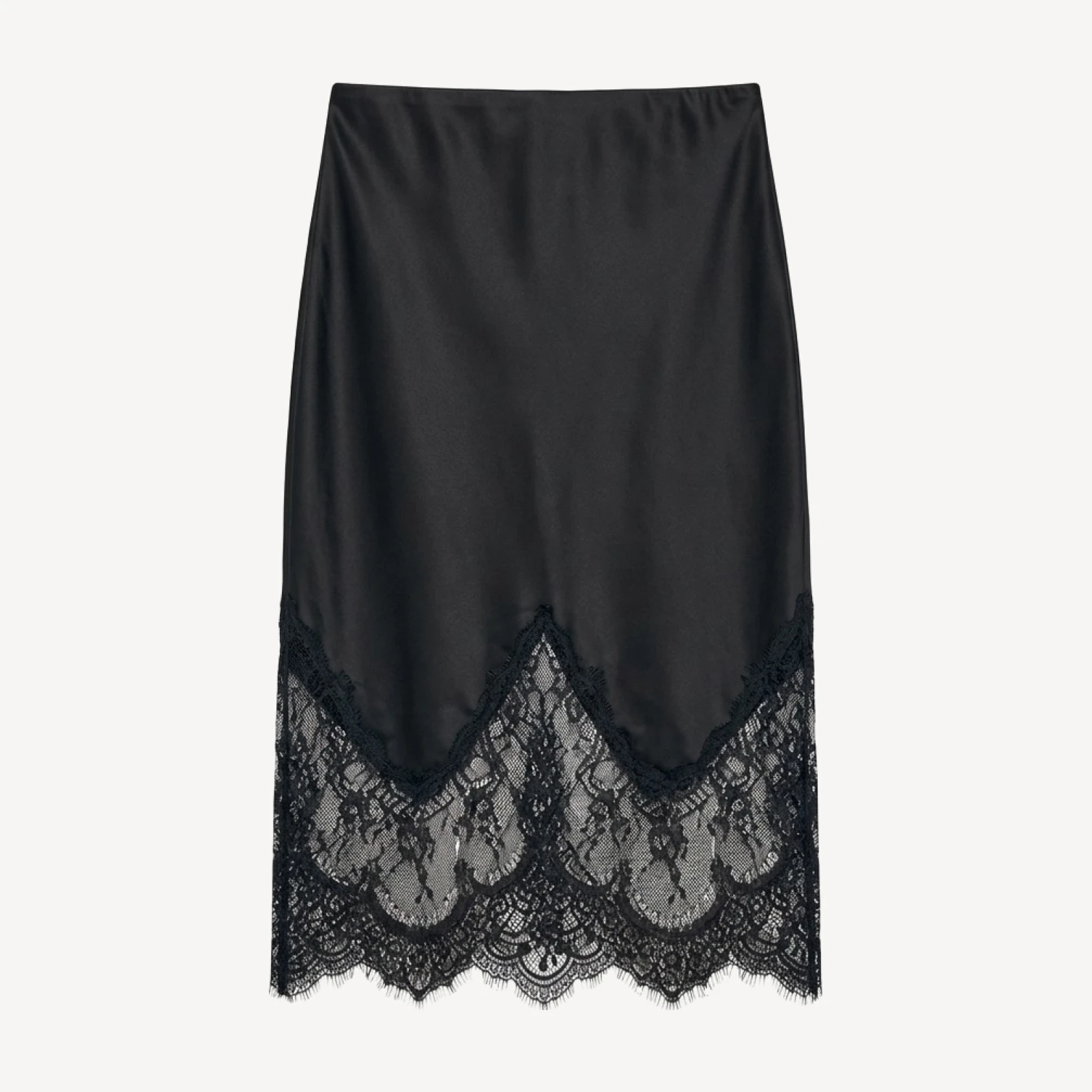 BIAS HALF SLIP WITH LACE