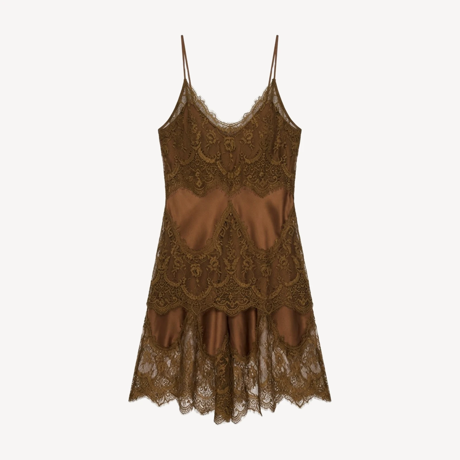BIAS SLIP TOP WITH LACE