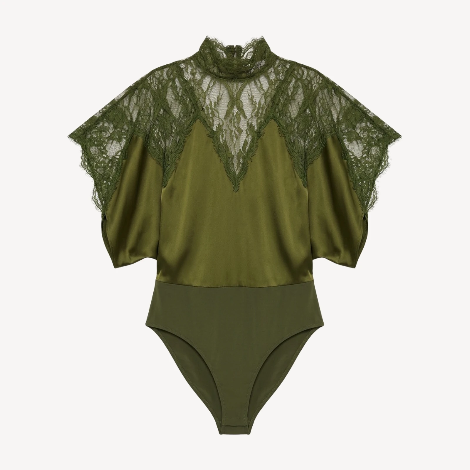 REVERSE OBIE BODYSUIT W/ LACE