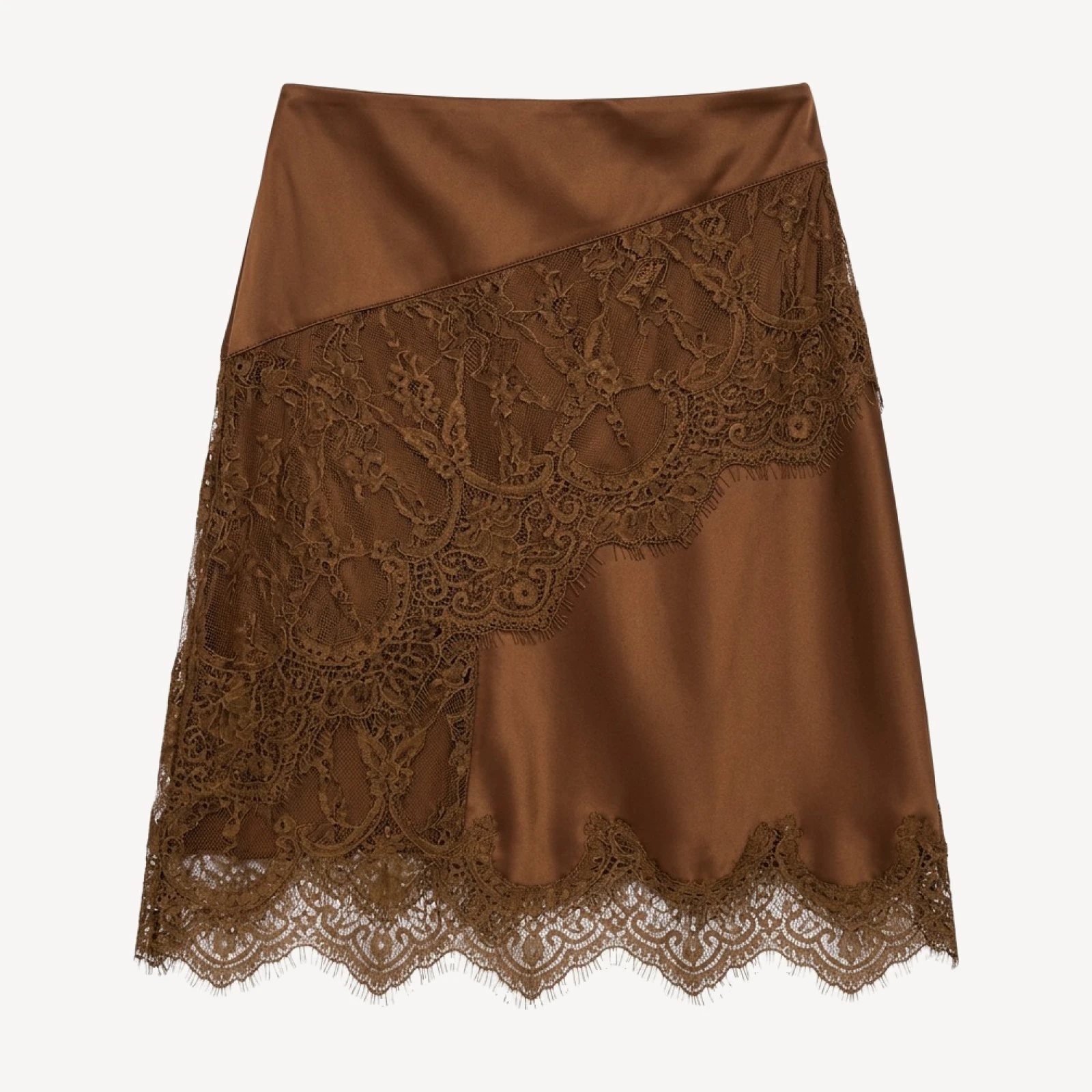 BIAS MINI SKIRT W/ LACE