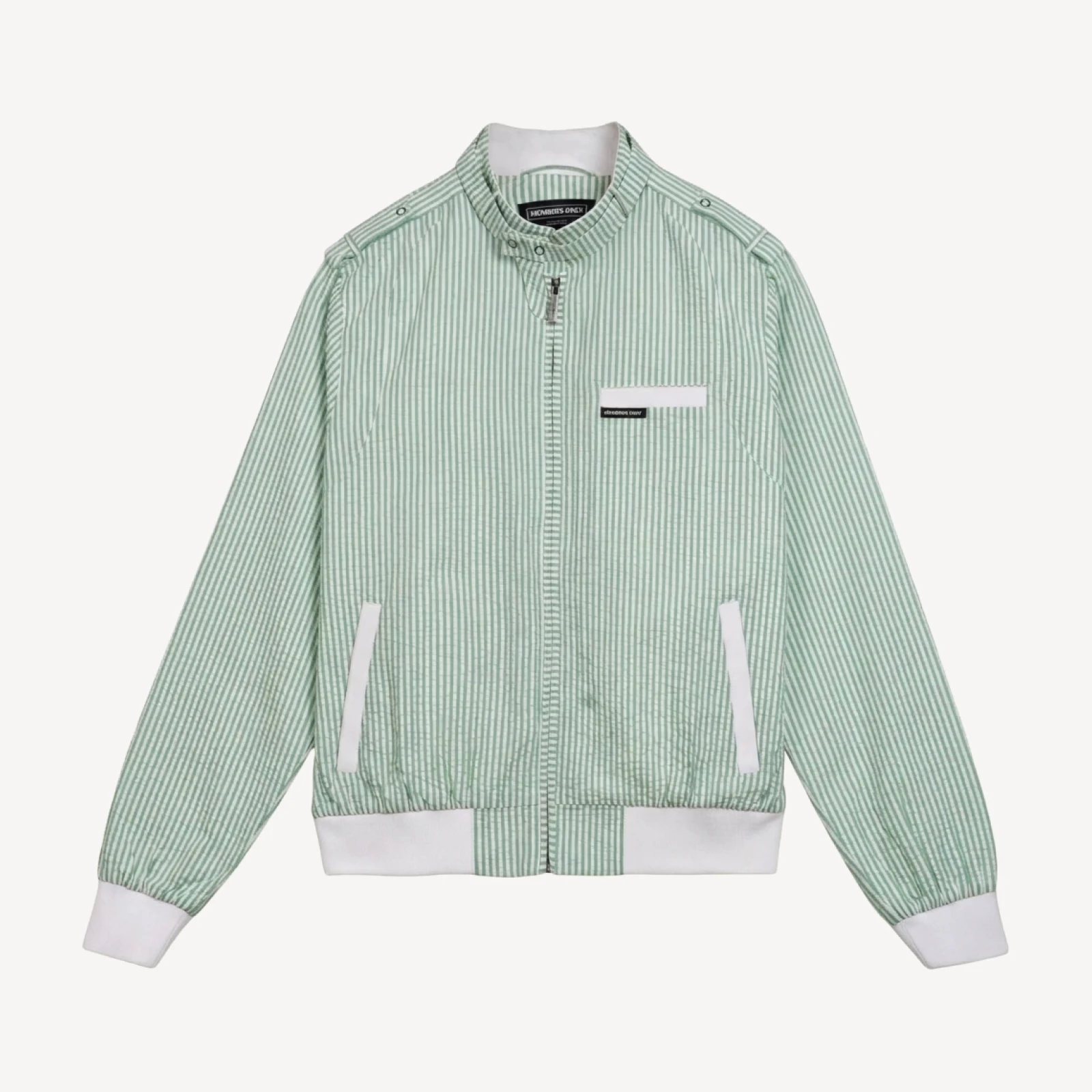 Men's Seersucker Iconic Racer Jacket