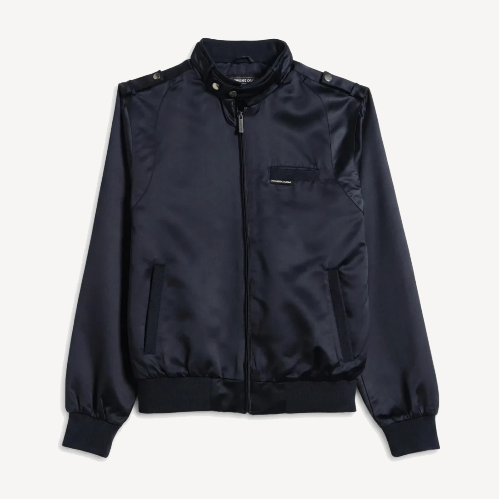 Women's Oversized Classic Satin Iconic Racer Jacket