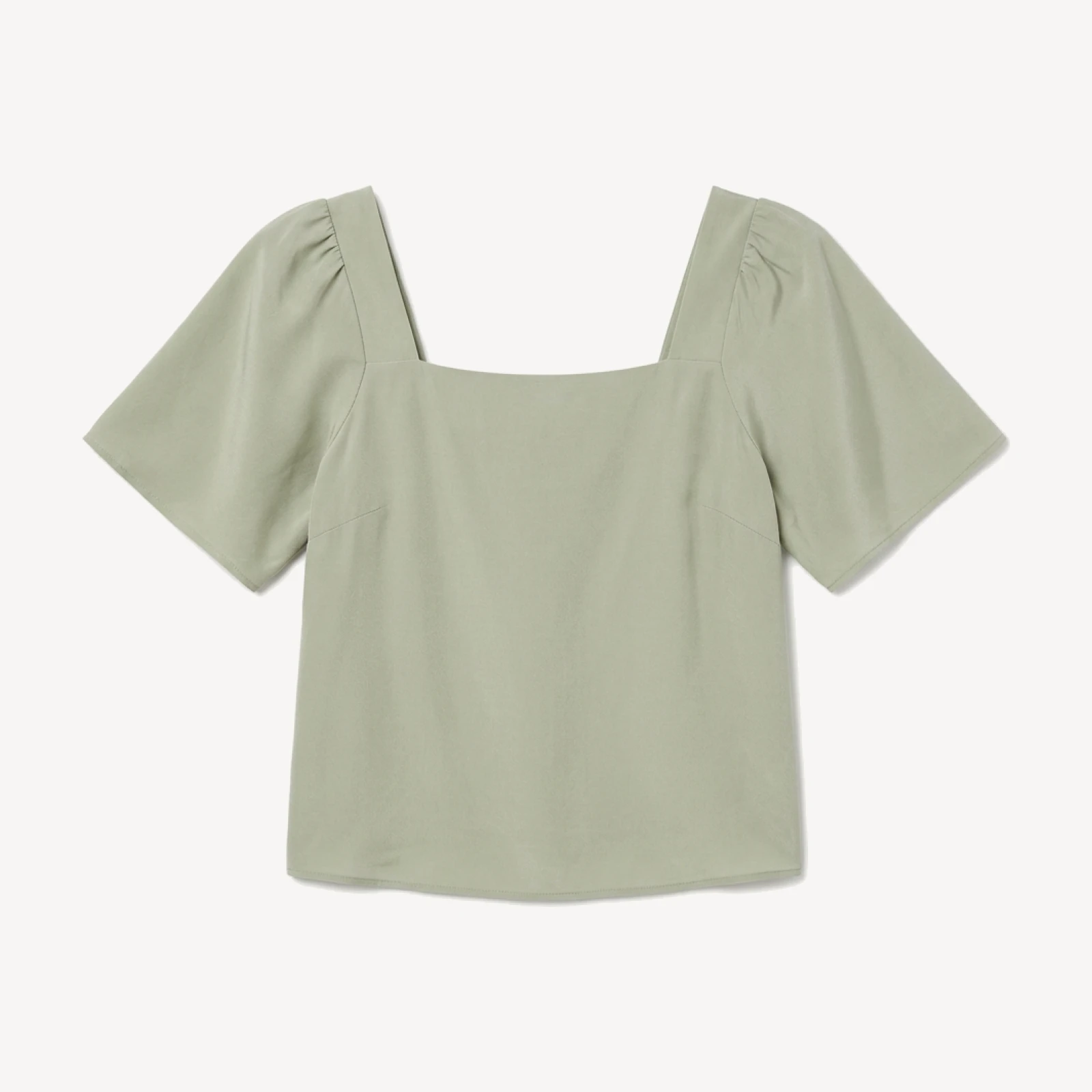 Harlow Top | Sage Green Silk Top