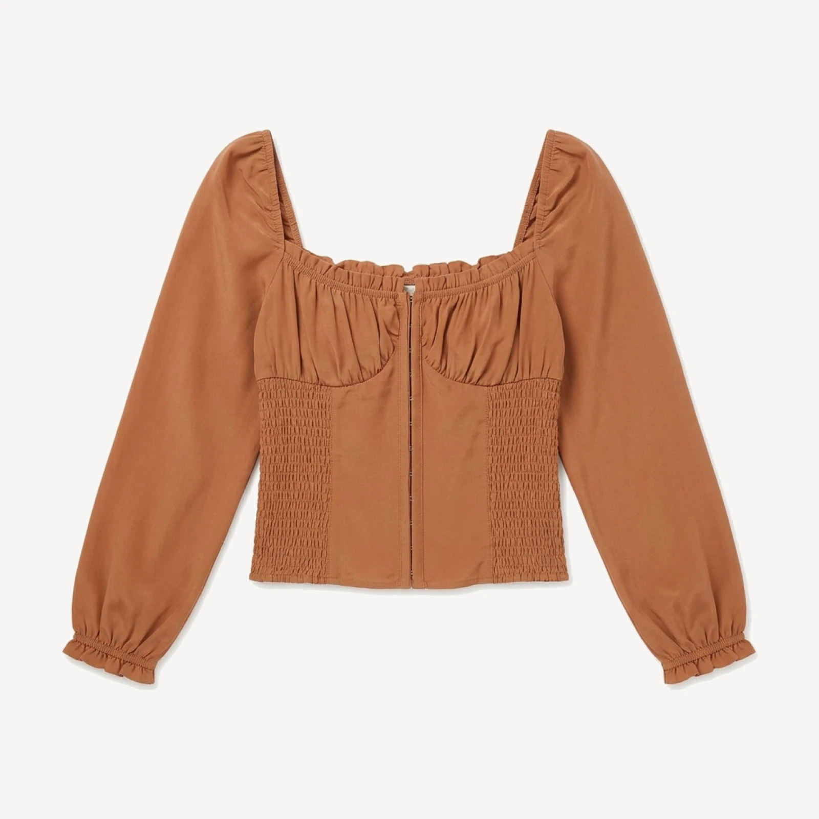 Dakota Top - Penny Long Sleeve Silk Top
