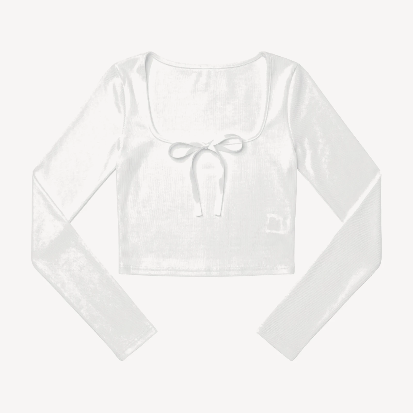 Natalia Top | White Rib Crop