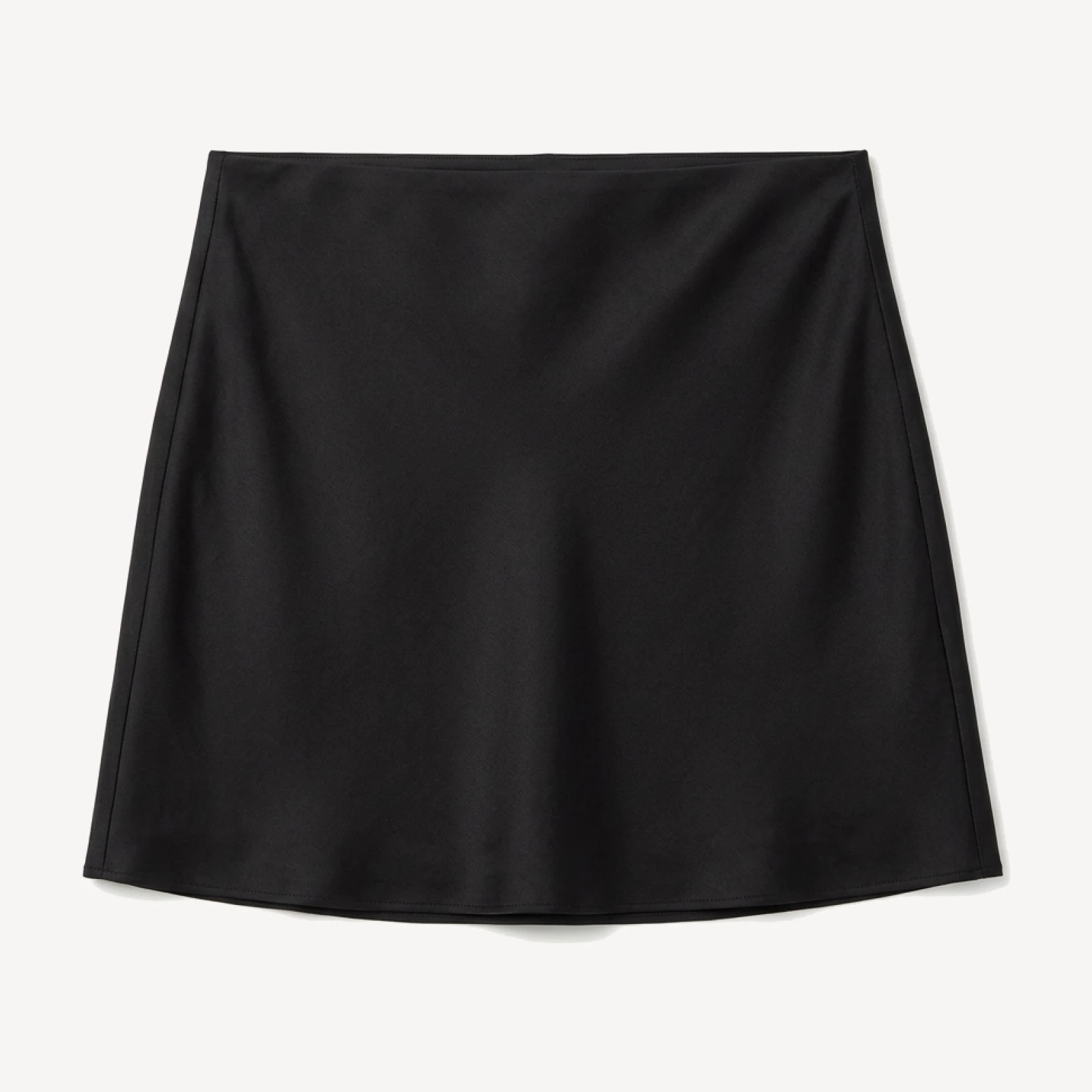 Madison Skirt - Black Mini Silk Slip Skirt