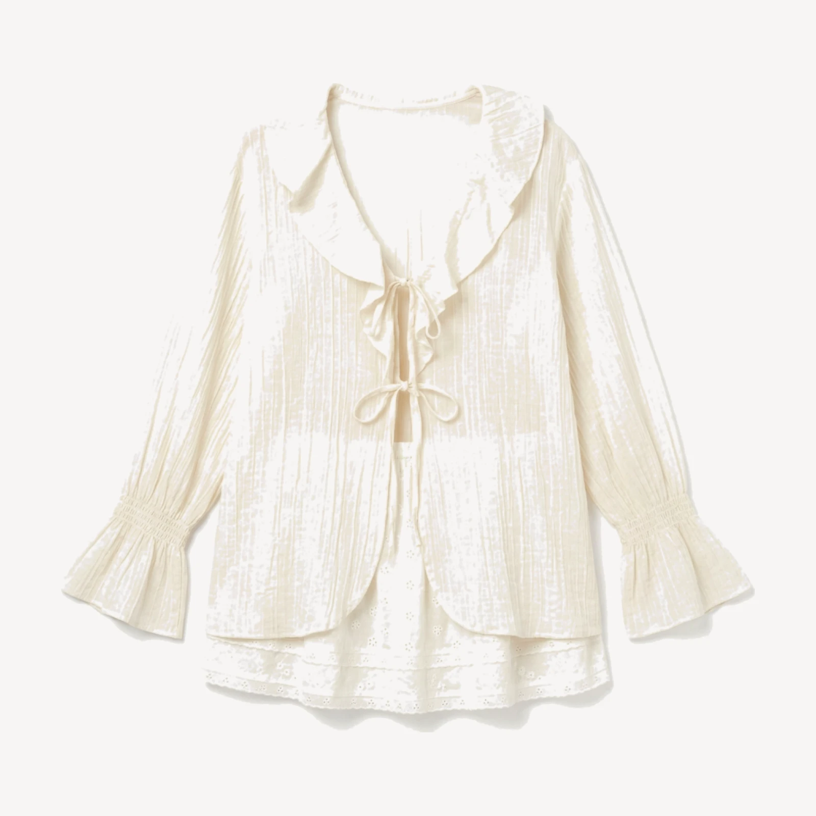The Lily Top - Crème / Ivory Ruffle Top