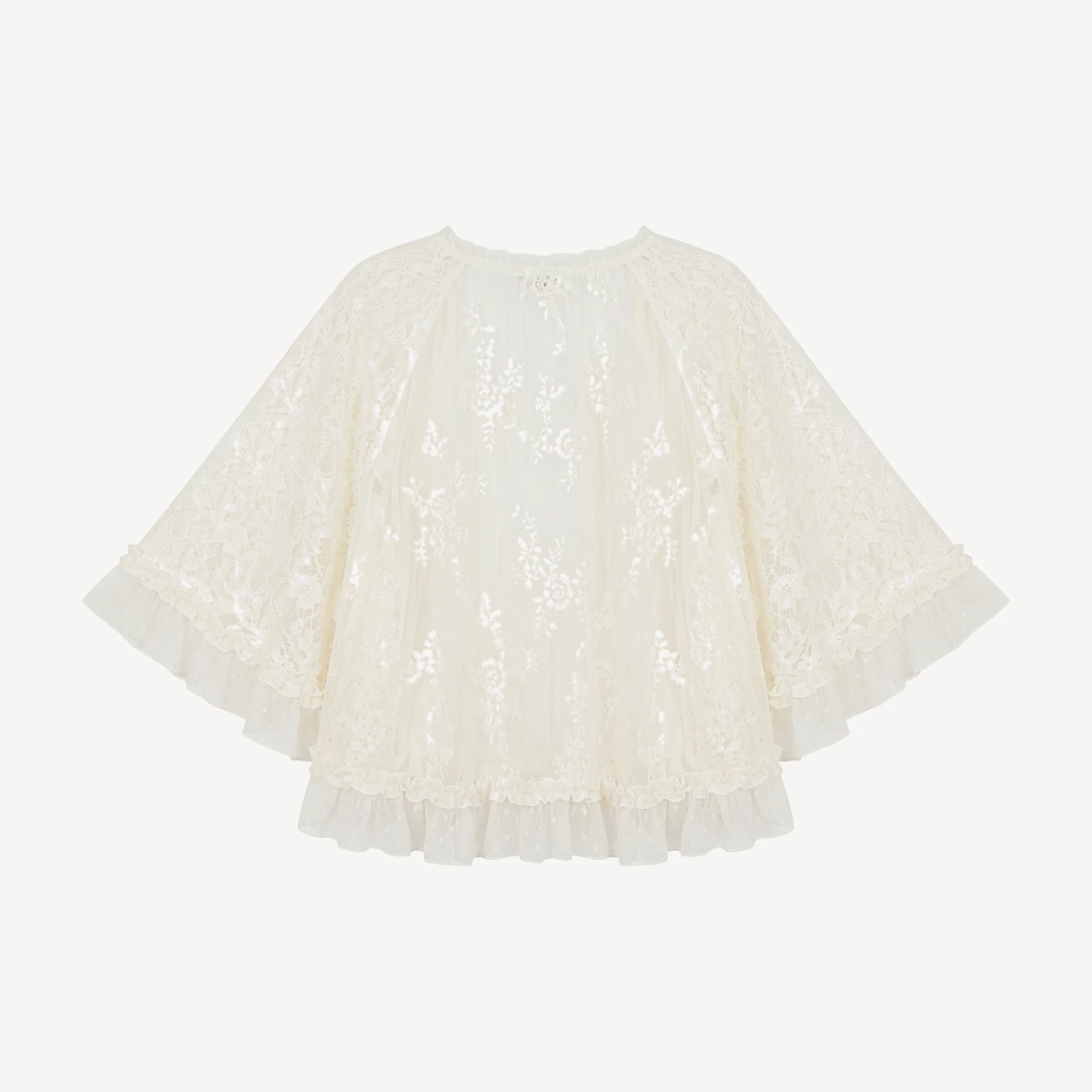 The Kaya Top - Ivory White Circular Lace Top