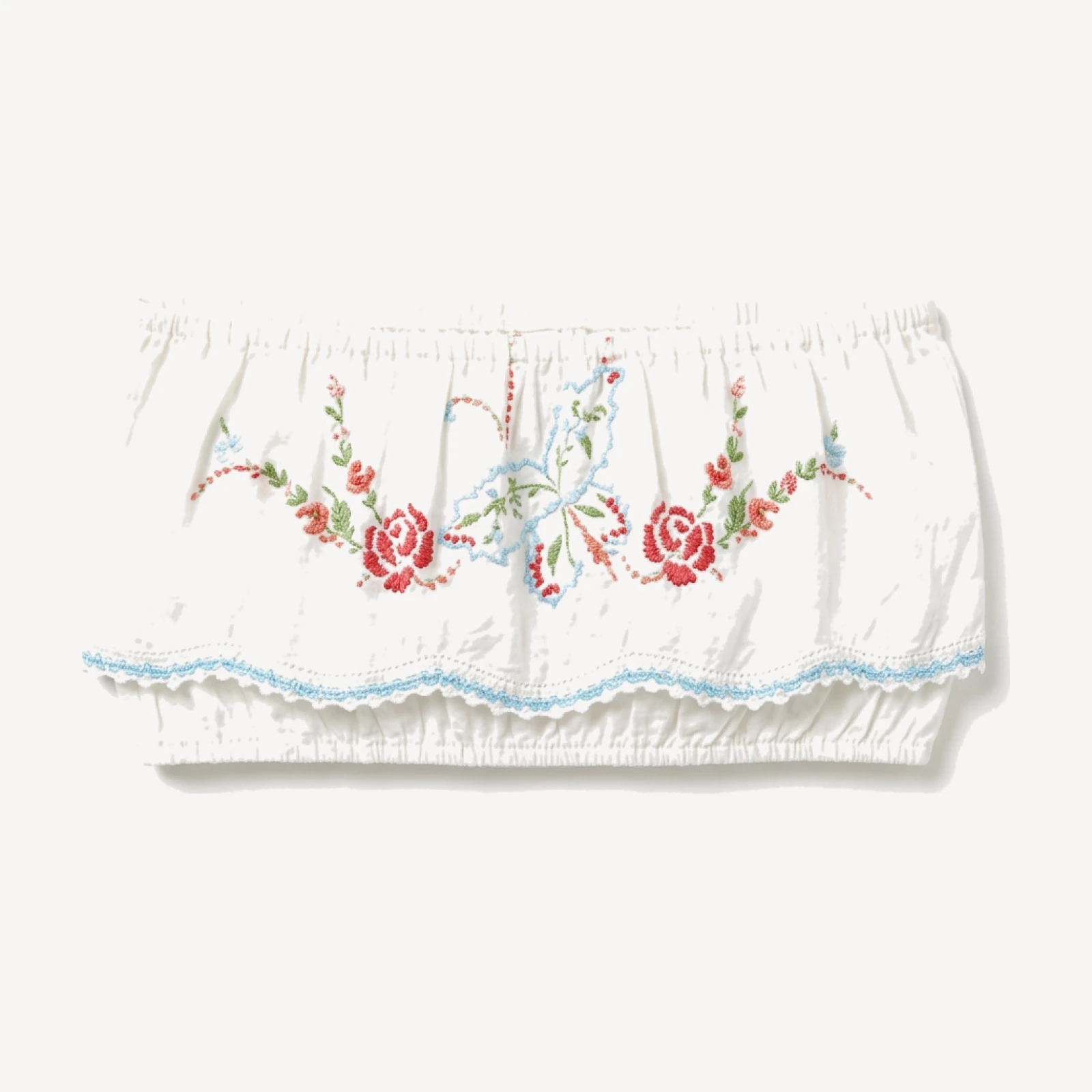 Merritt Top - Custom hand embroidery bandeau made from vintage fabrics