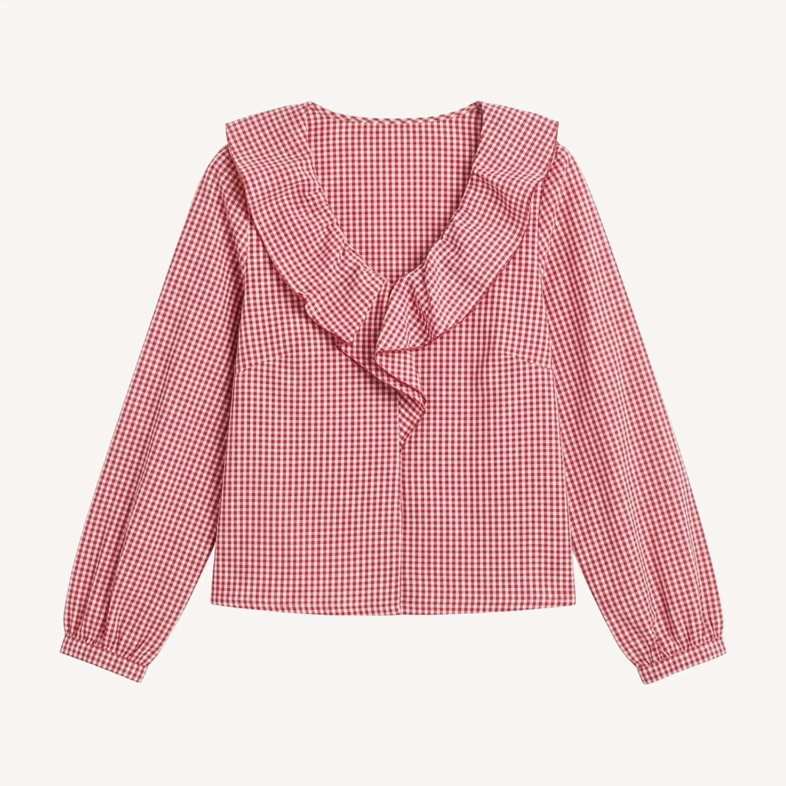 Raleigh Top - Gingham Ruffle Top