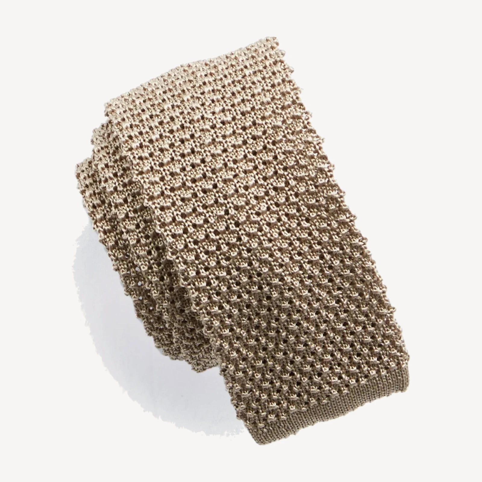 Classic Silk Knit Tie in Khaki