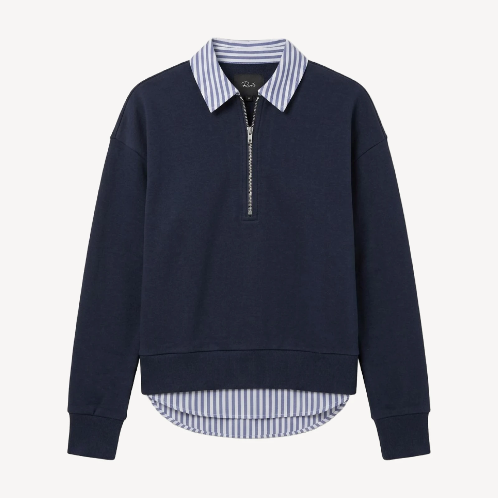 Rails Waverly Cotton Collared Quarter Zip Sweater