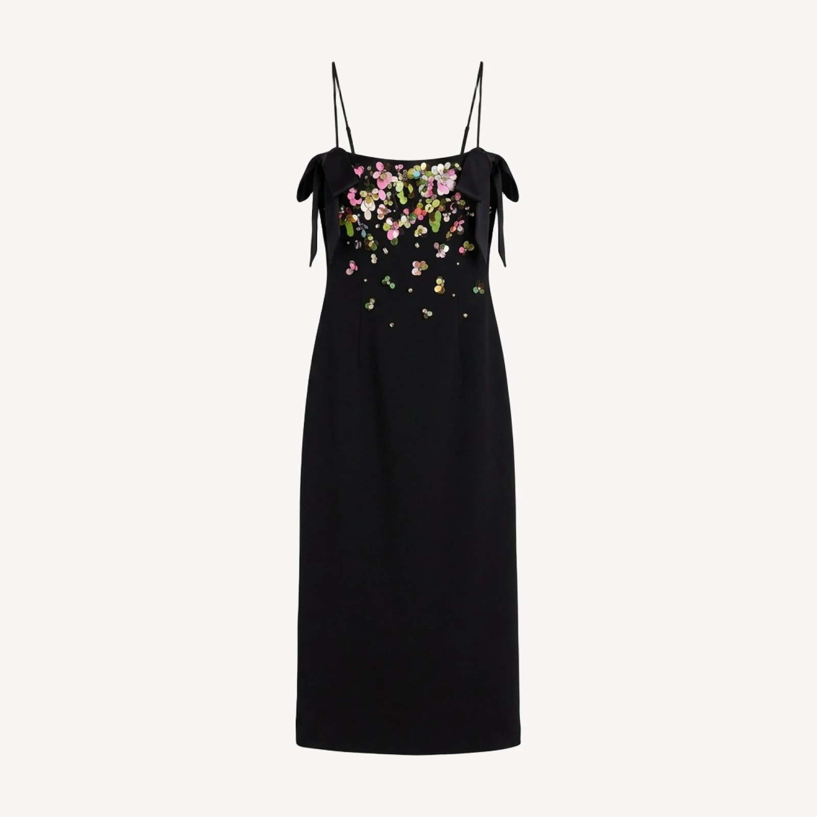 Cinq a Sept Waterfall Paillette Sequin Midi Dress