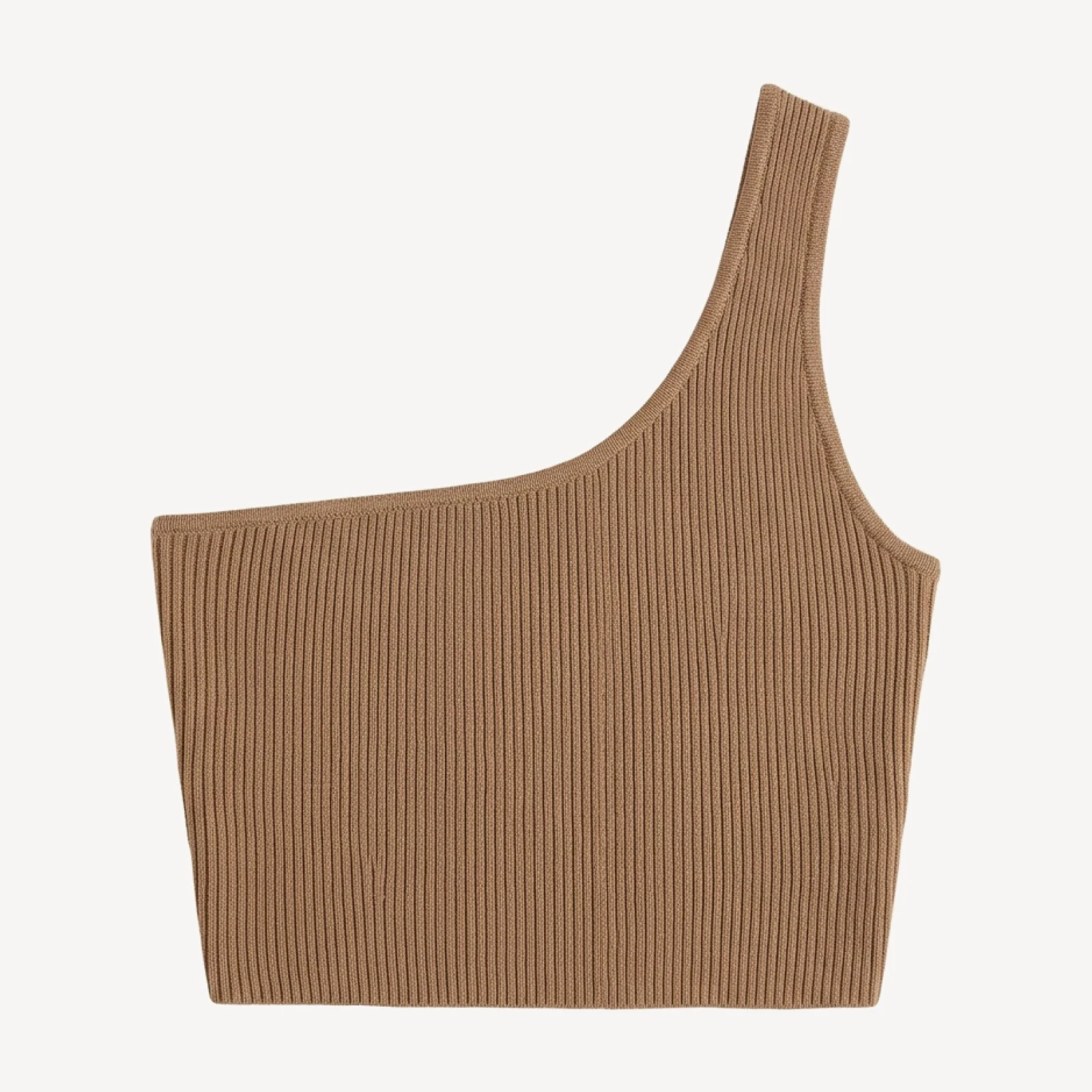 Sculpt Knit One-Shoulder Cropped Tank