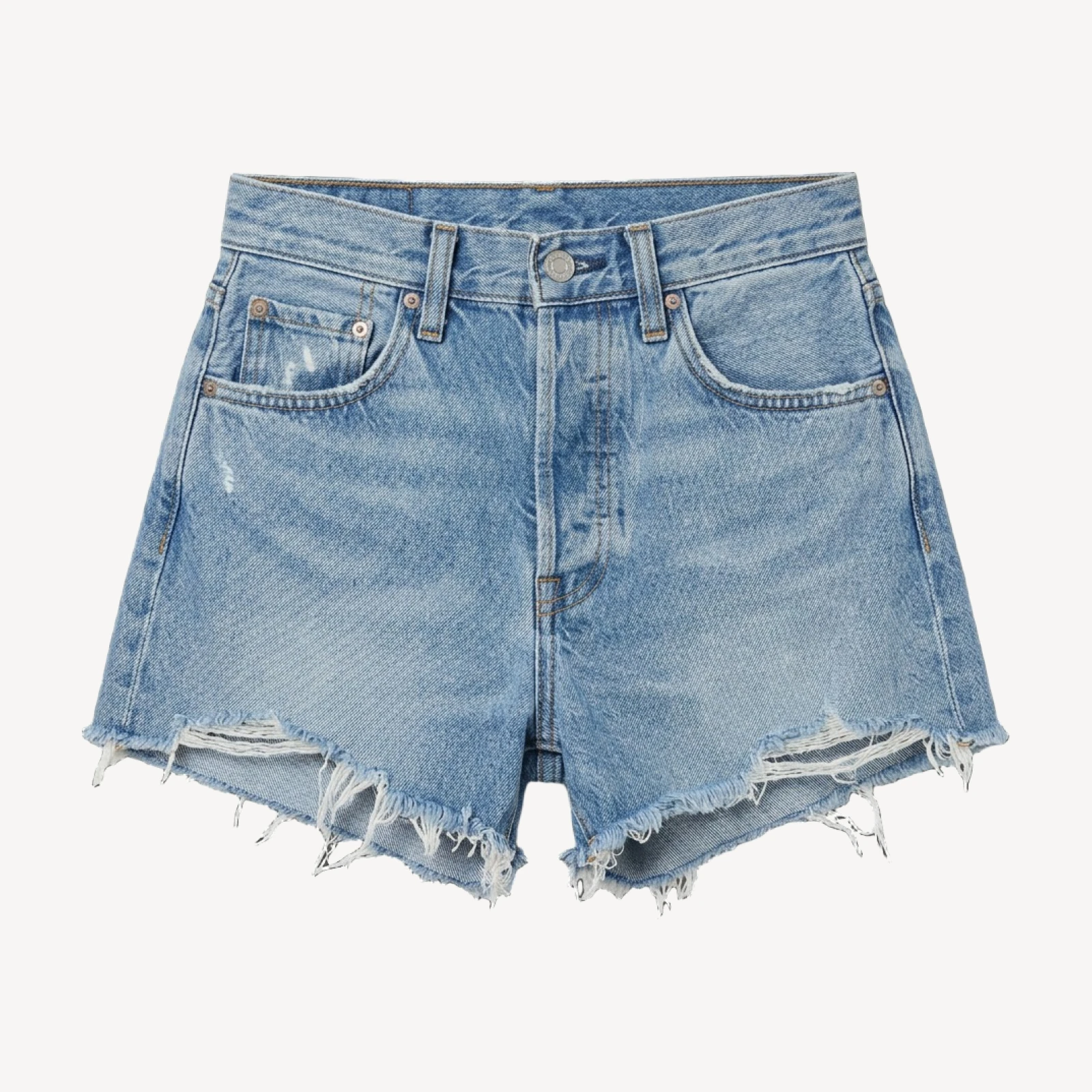 Denim Forum The ‘90s Vintage Hi-Rise Mini Denim Short