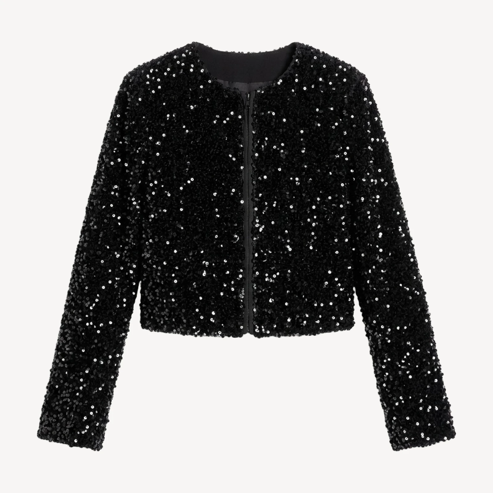 Vince Sequined Zip Front Jacket