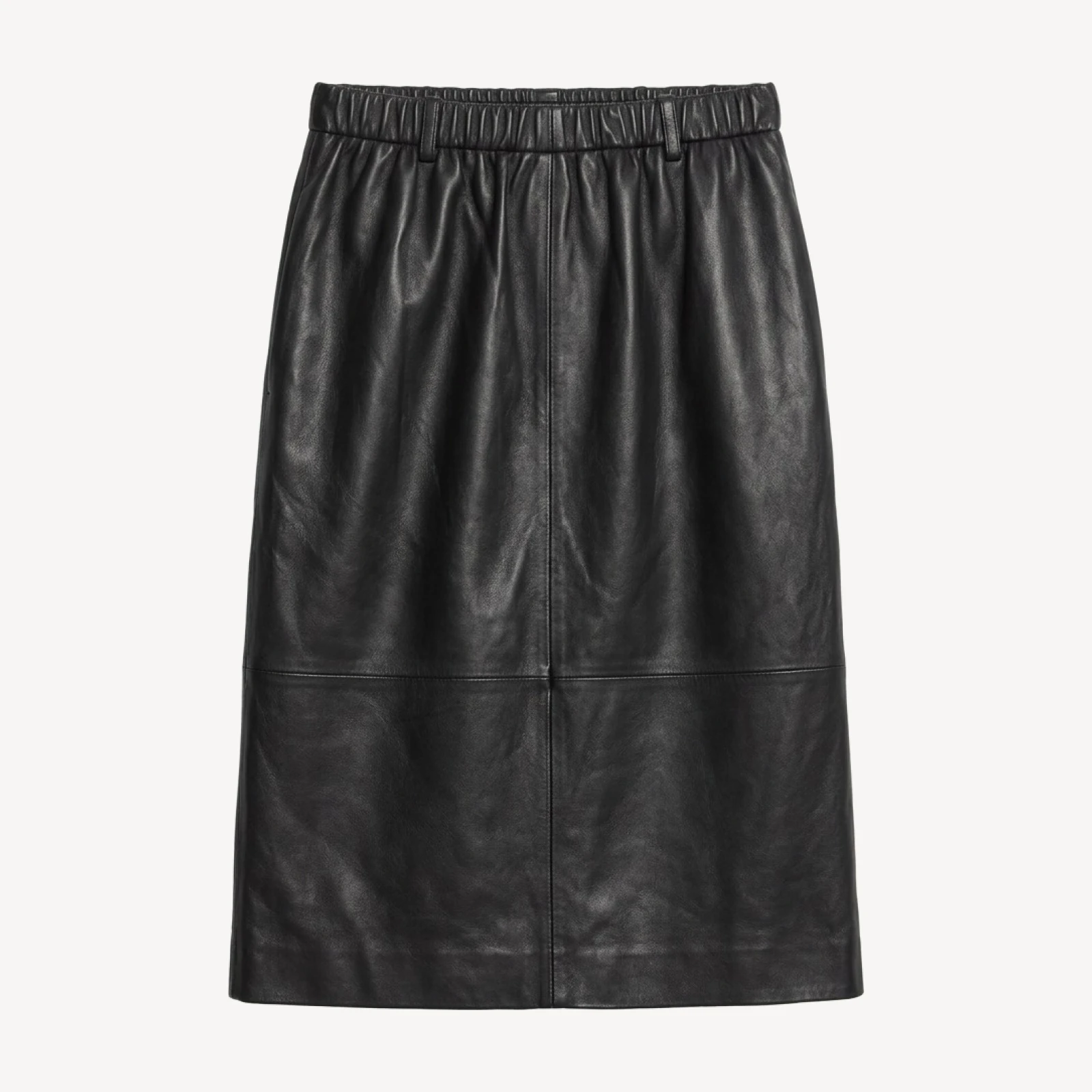 Vince Leather Paperbag Waist Skirt