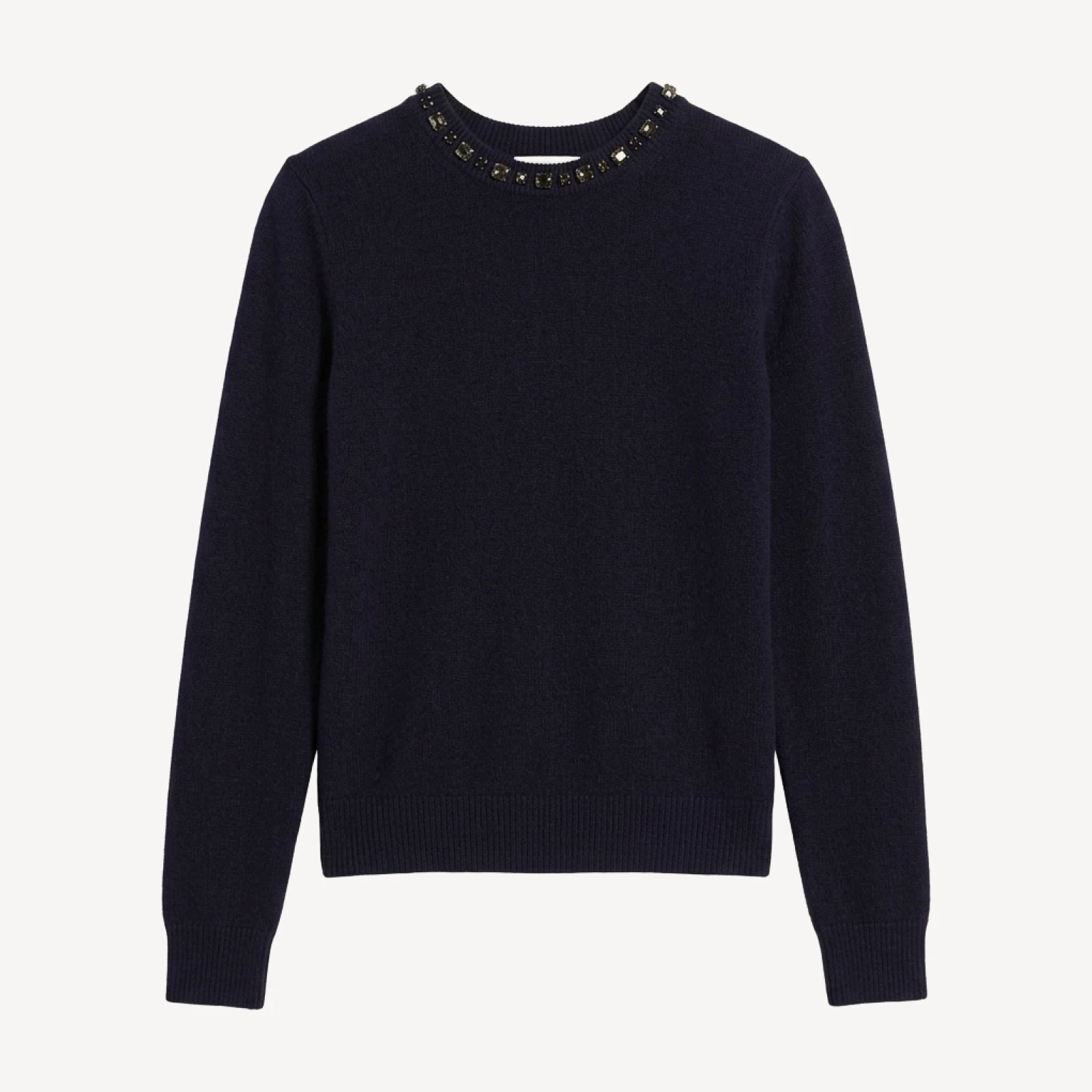 Vince Gem Embellished Wool & Cashmere Crewneck Sweater