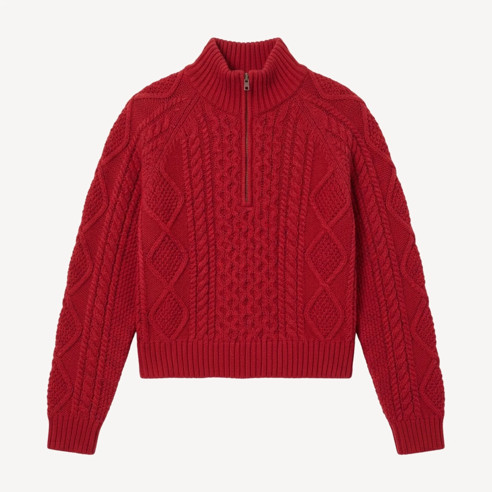 Cable Knit Merino Wool Mastery 1/4 Zip