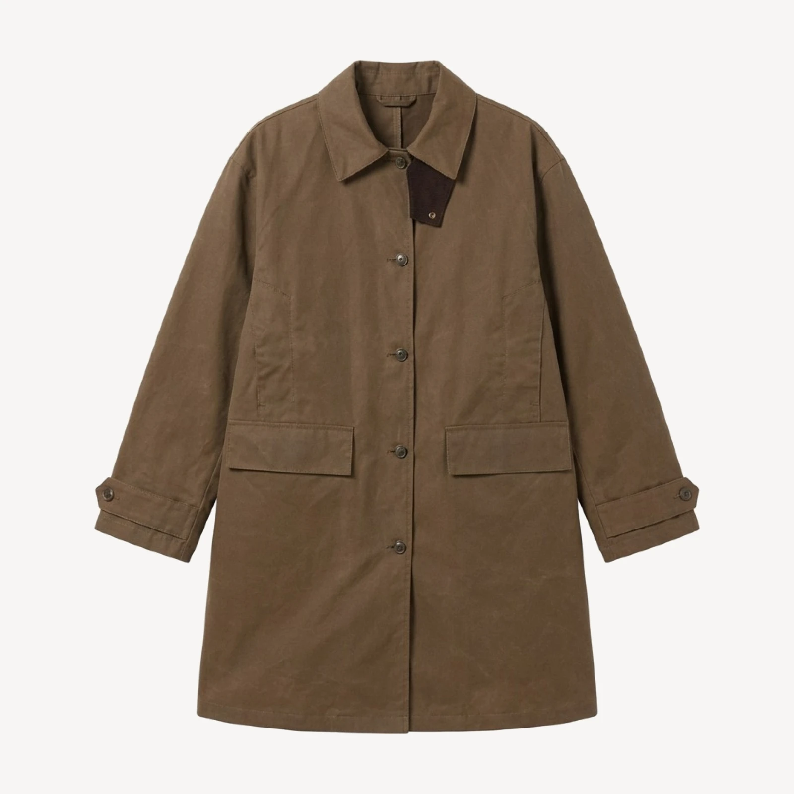 Soundwave Waxed Trench Coat