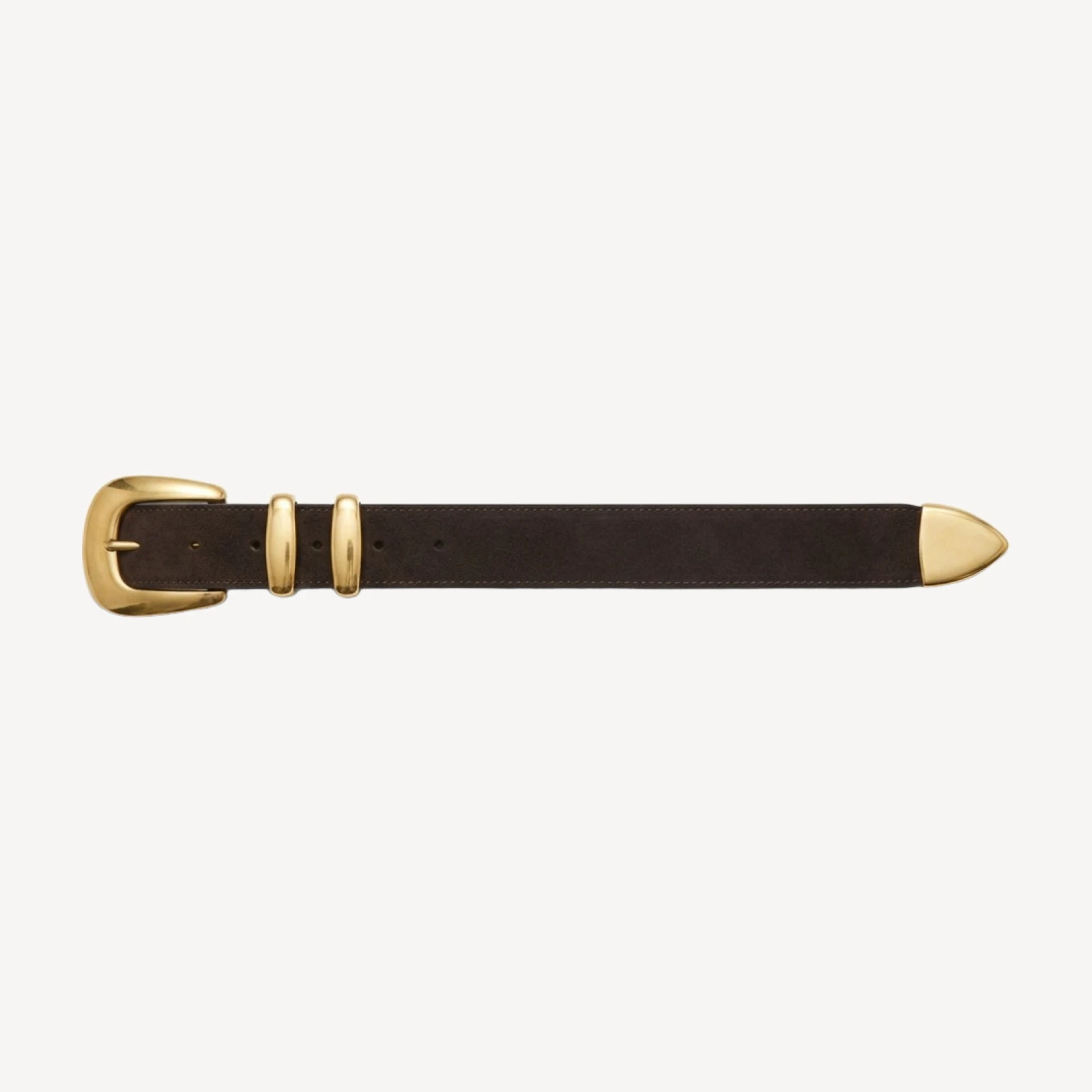 Legendary Solid Brass Suede Wide Belt
