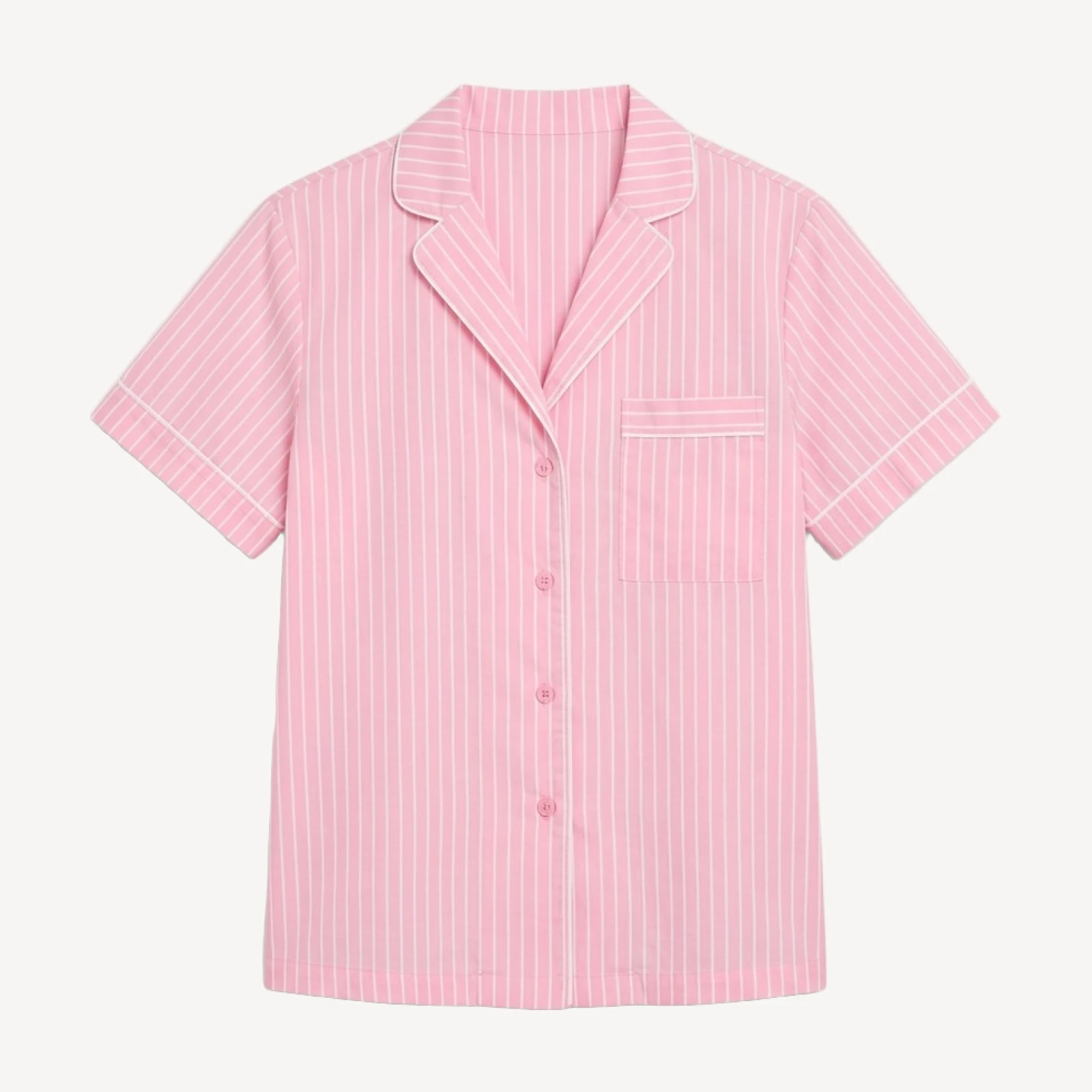 Laze Poplin Shortsleeve Pajama Shirt