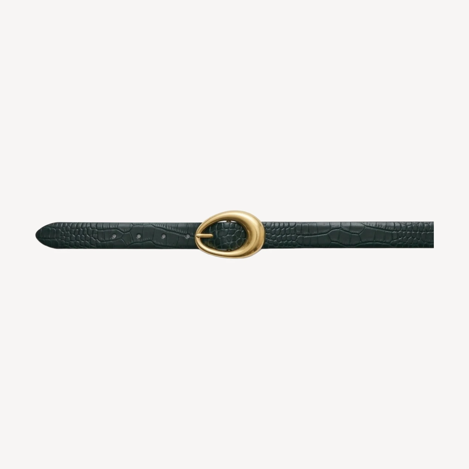 Perennial Solid Brass Leather Belt